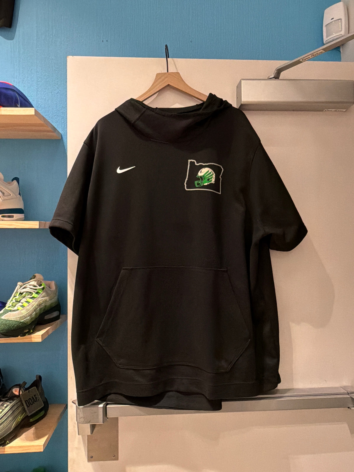 Rare Oregon Ducks Team Issued Short Sleeve Hoodie (3XL)