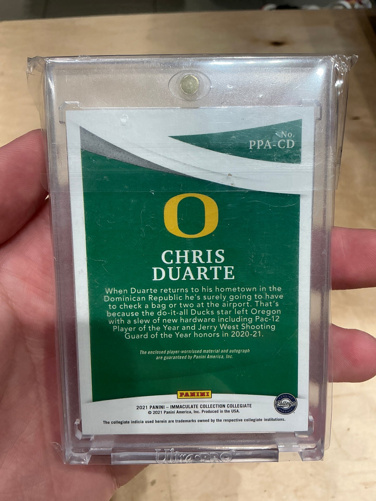 Chris Duarte Jersey Auto 7/25