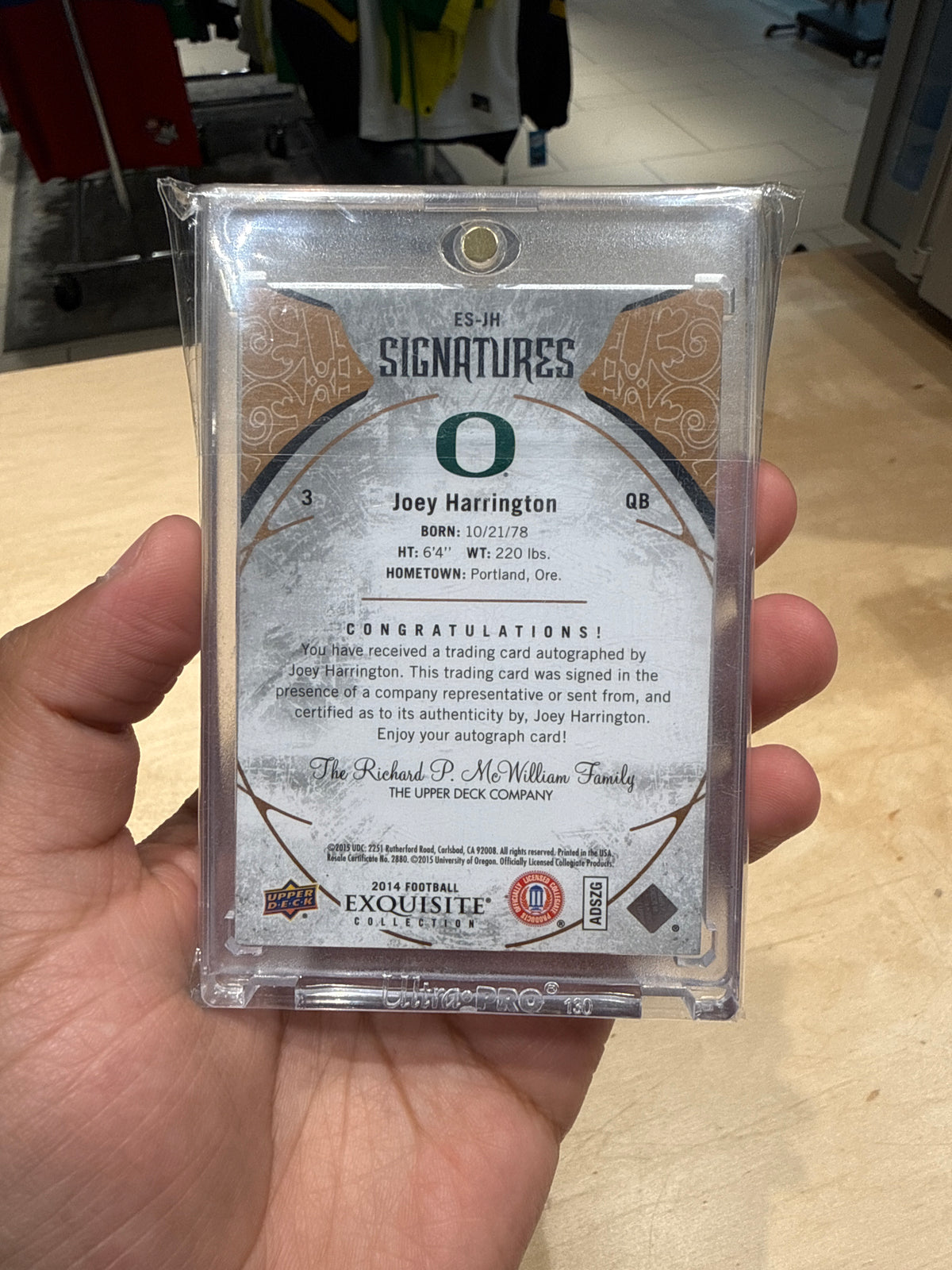 Joey Harrington Auto 56/99