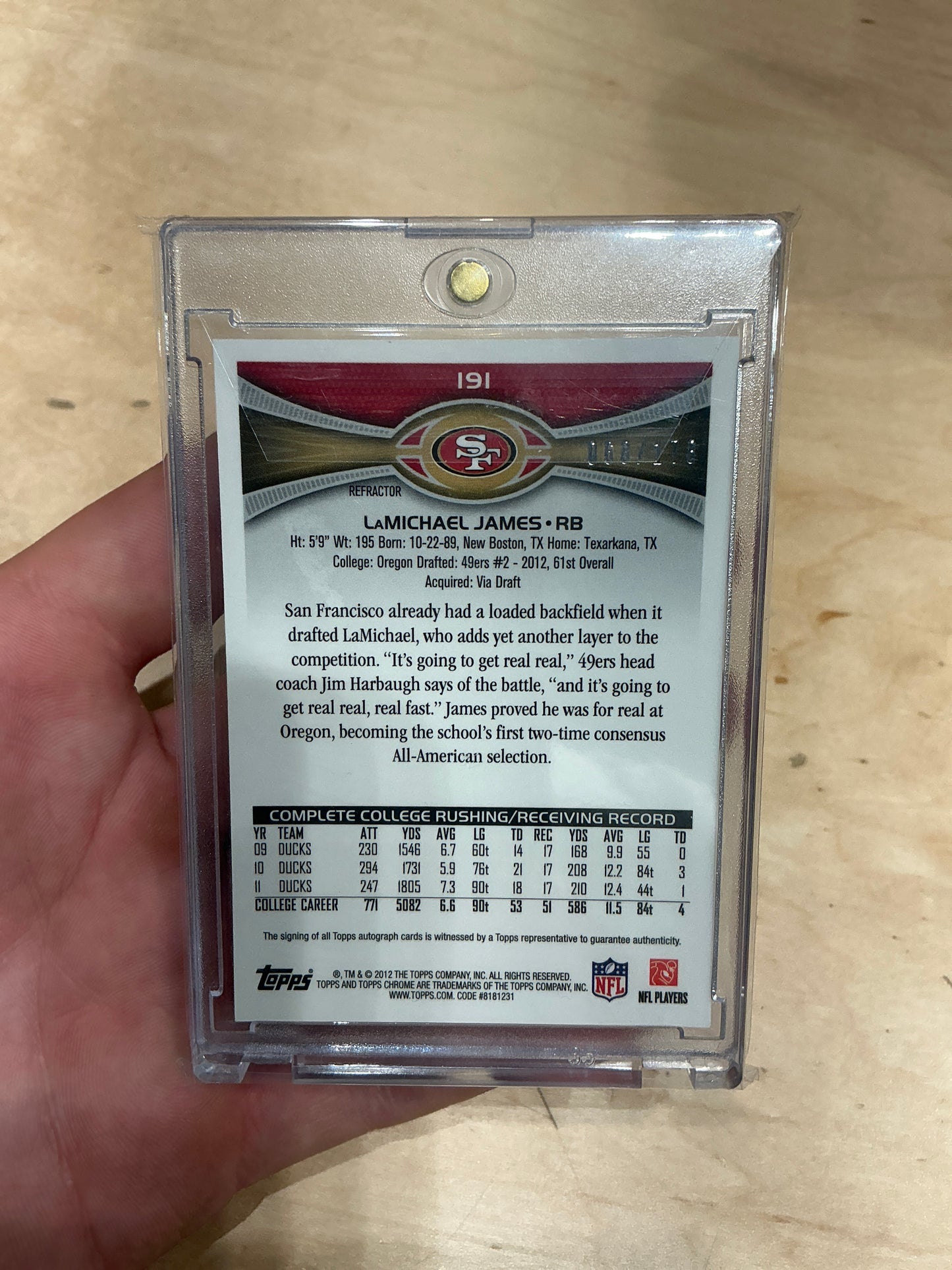 LaMichael James Auto 68/178