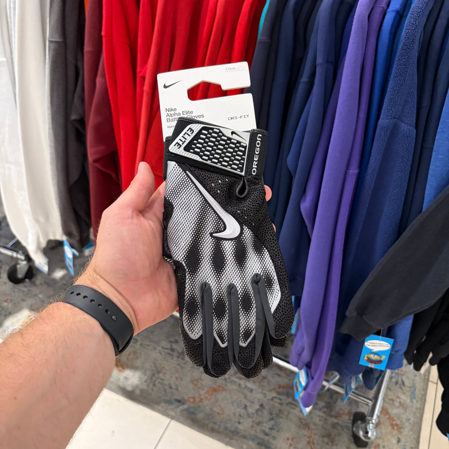 Oregon Team Issued Batting Gloves New (Large)