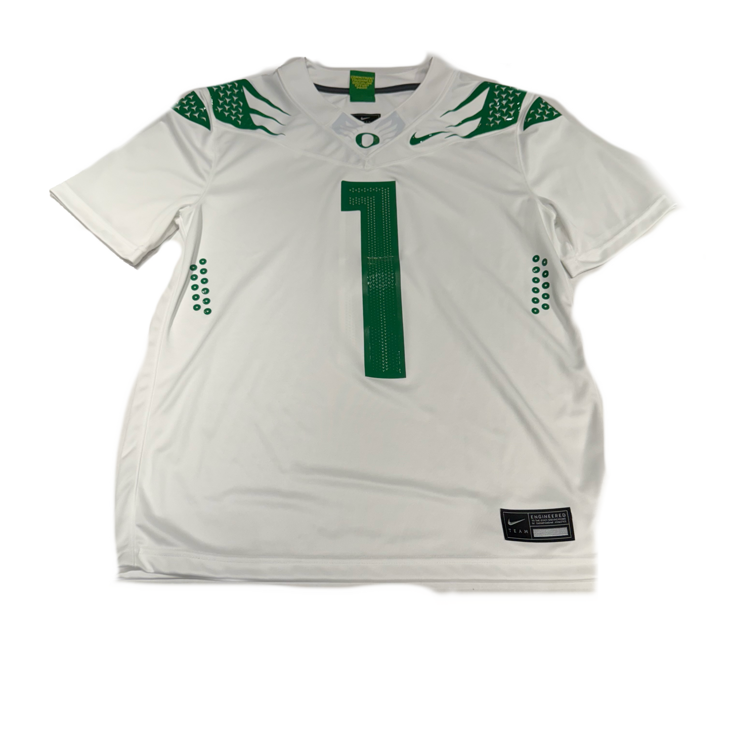 Oregon Ducks White Jersey #1