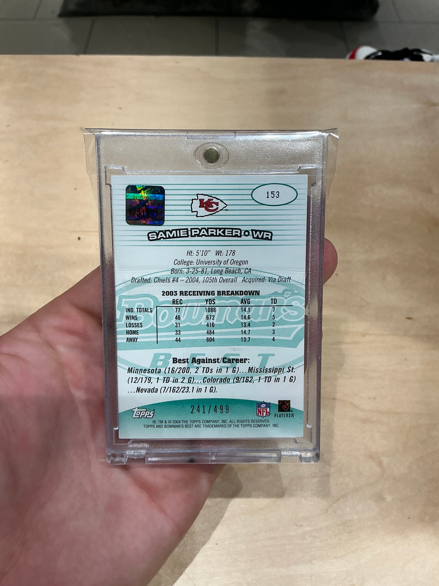 Samie Parker Auto 241/499