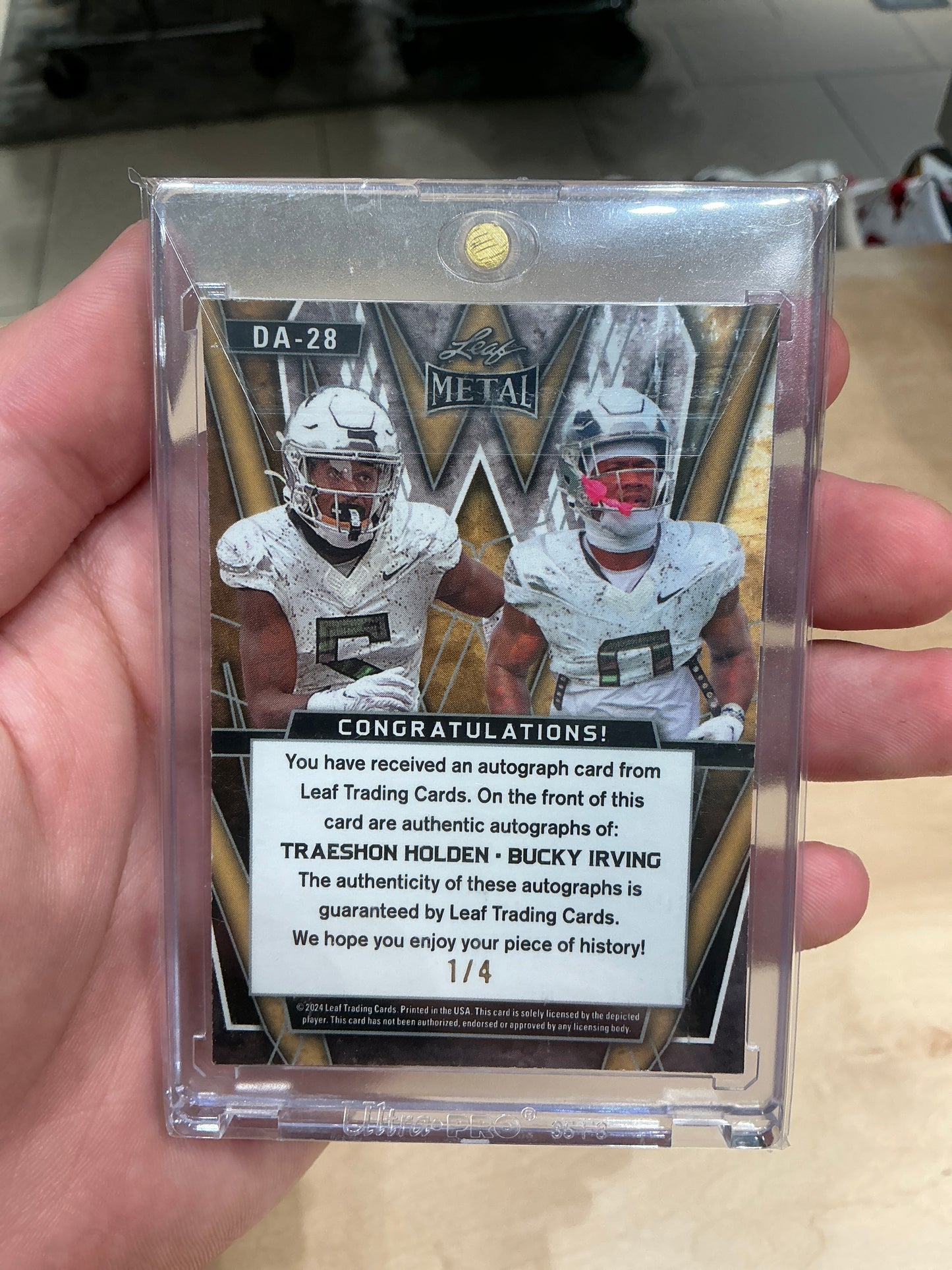Traeshon Holden & Bucky Irving Auto 1/4