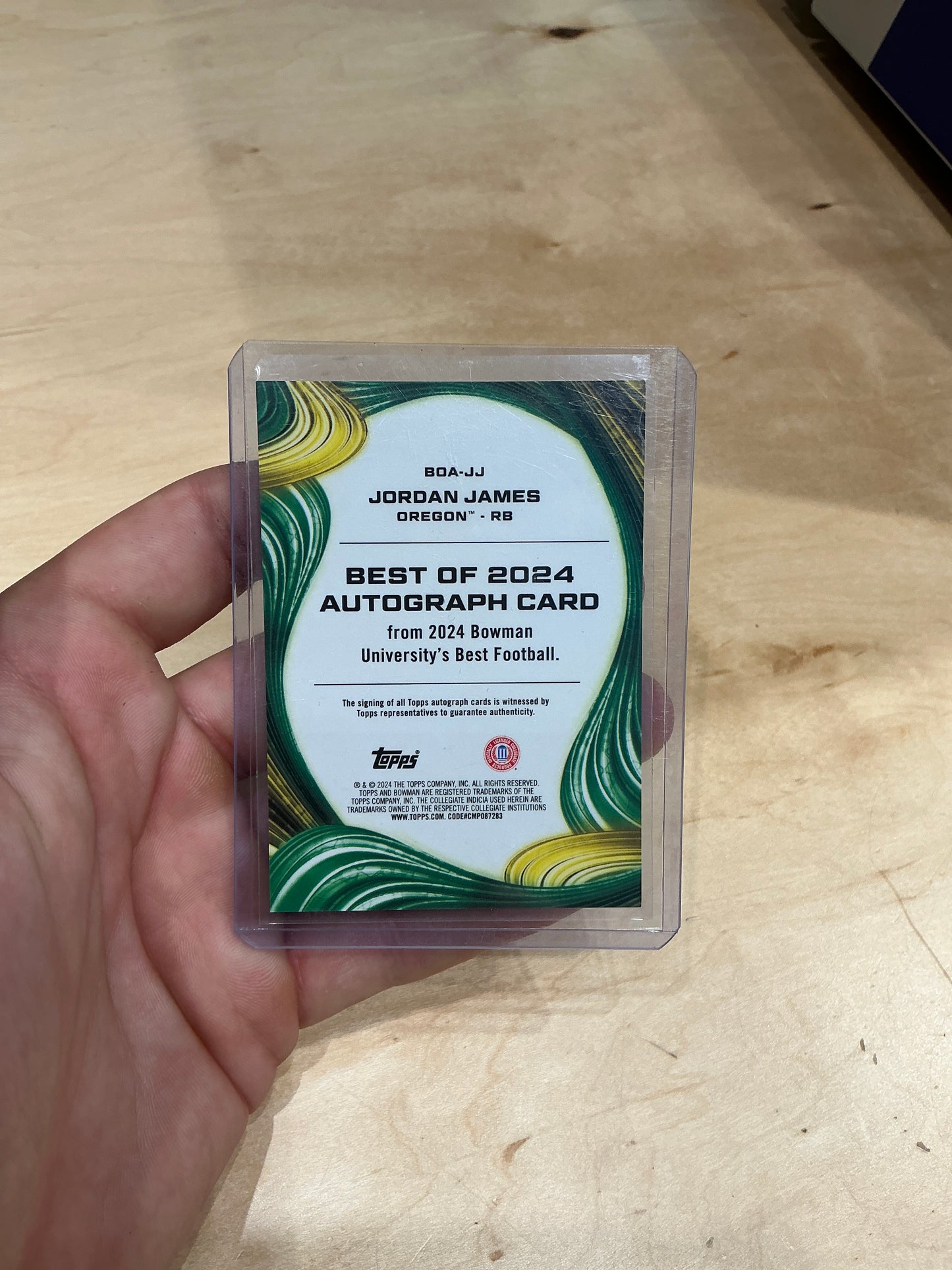 Jordan James Auto 26/99