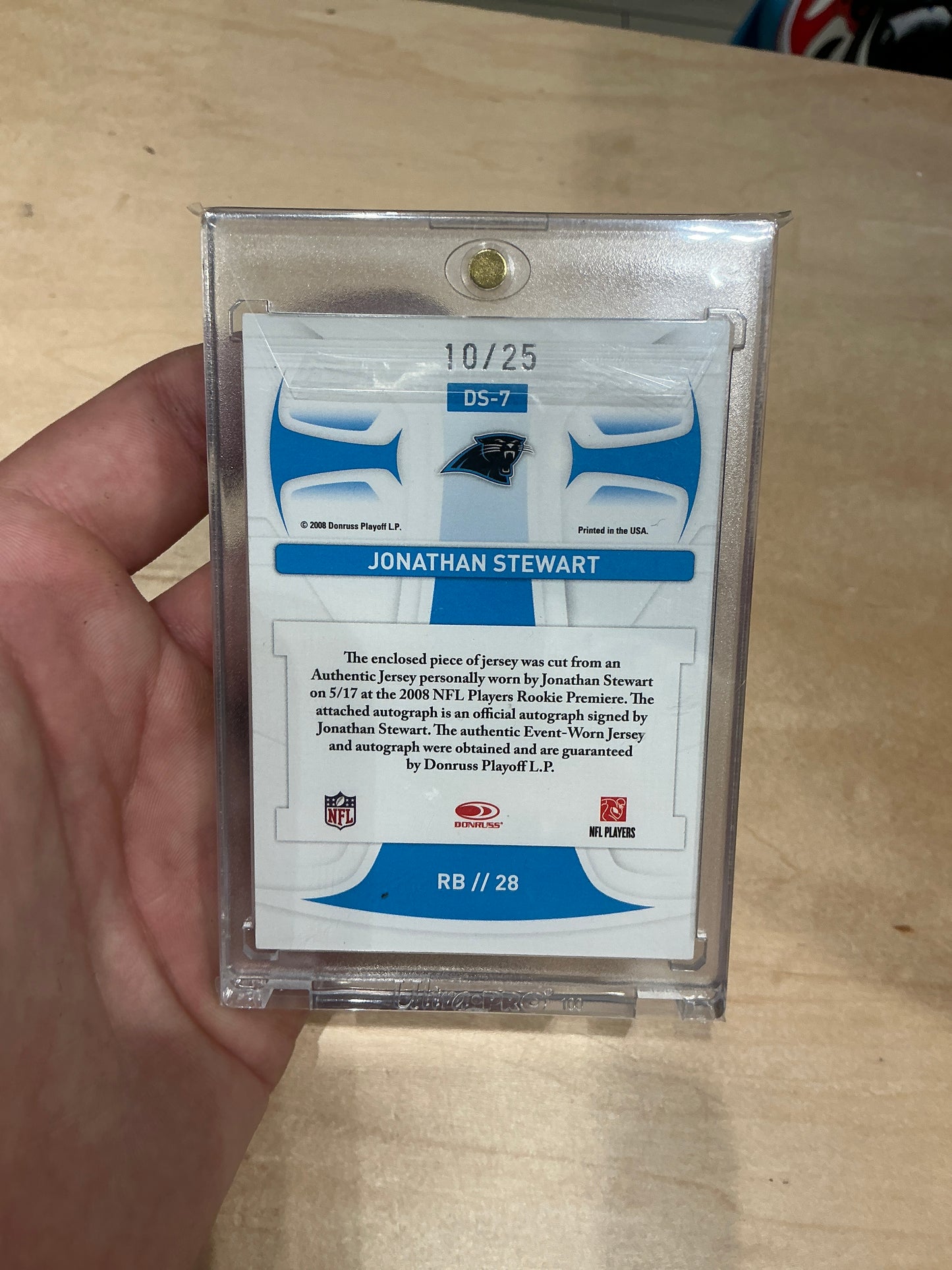 Jonathan Stewart Auto 10/25