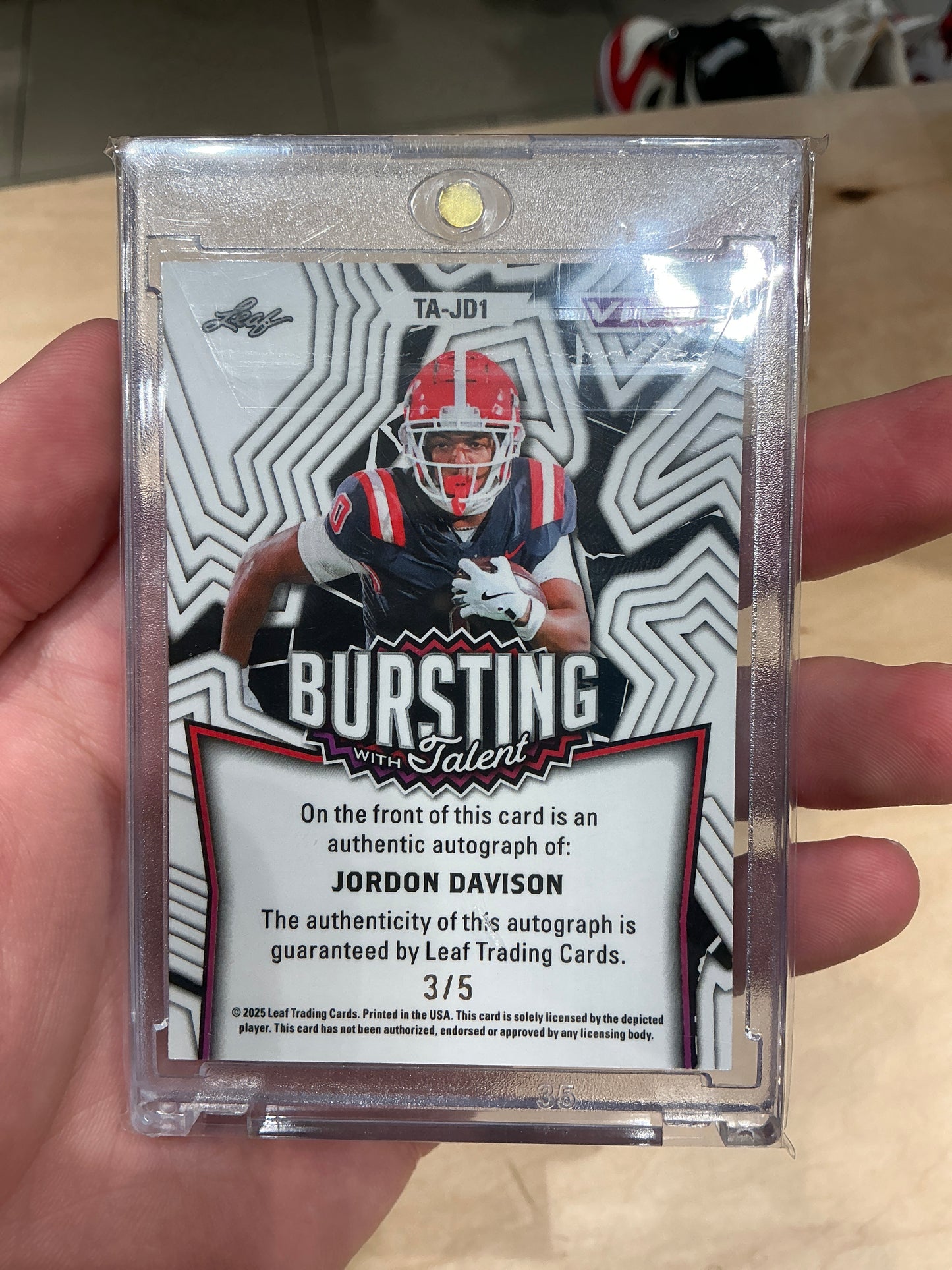 Jordon Davison Auto 3/5