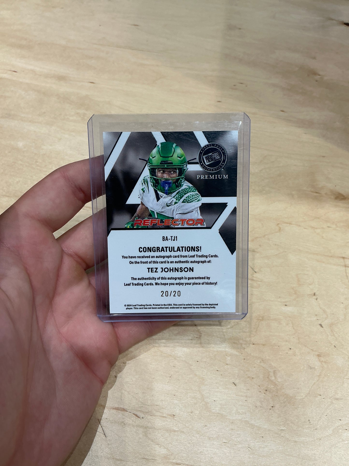 Tez Johnson Auto 20/20