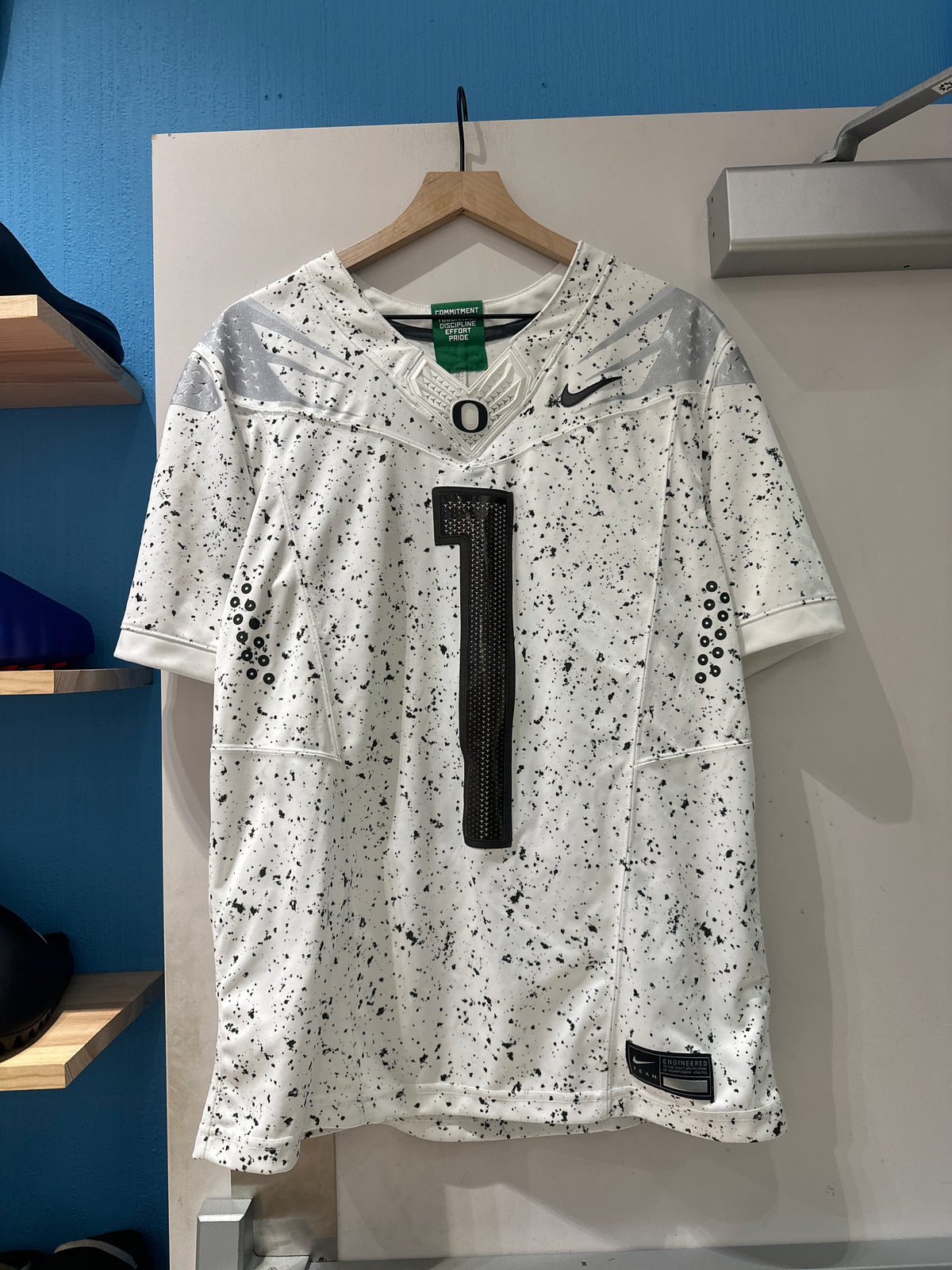 Oregon Egg Shell Football Jersey #1(M)