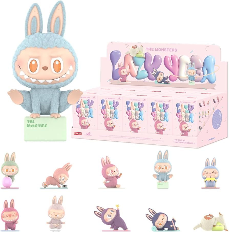 Pop Mart Labubu The Monsters Lazy Yoga Series Figures Single Blind Box