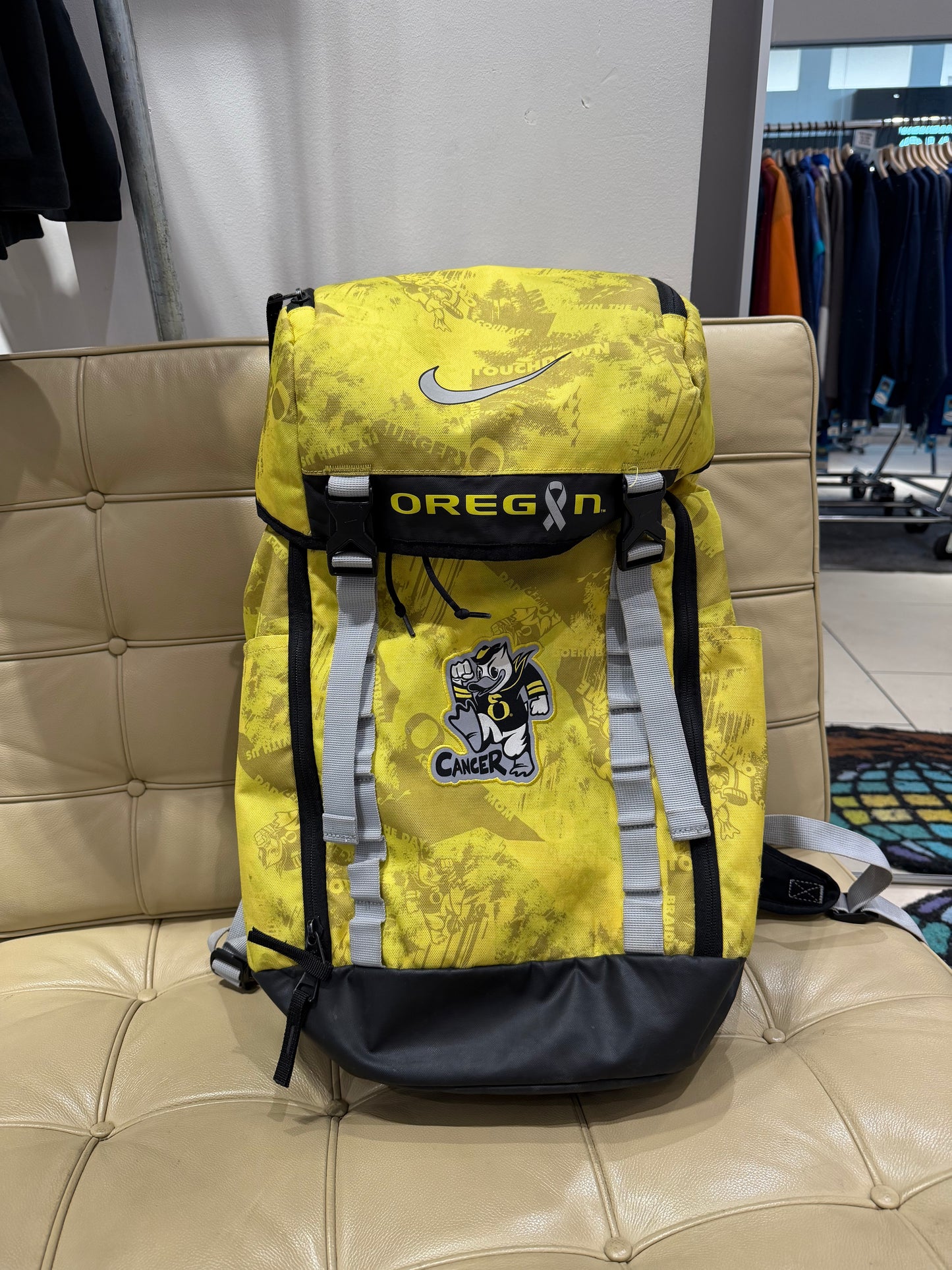 Nike Oregon Ducks Player Issued Stomp Out Cancer Doernbecher Backpack