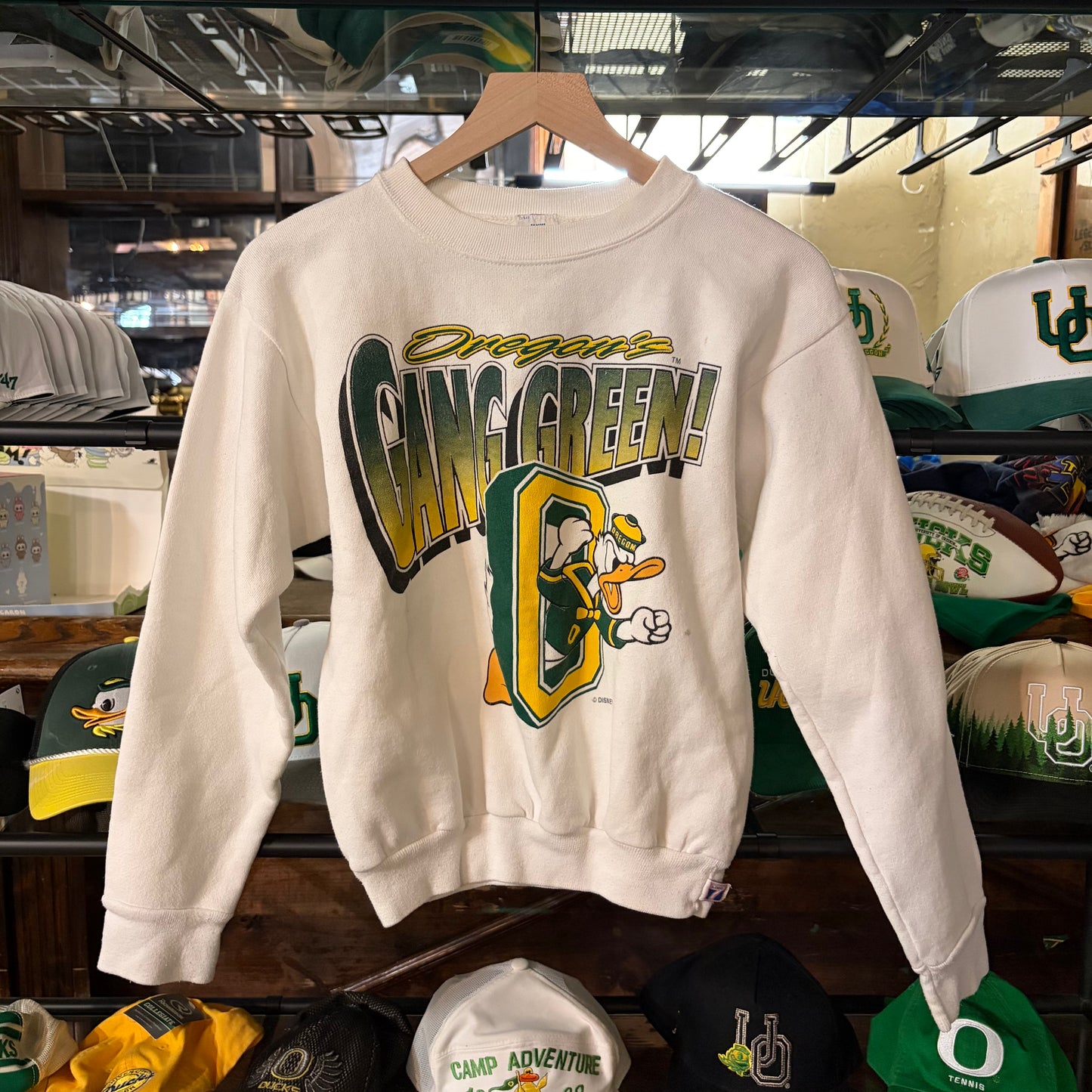White Gang Green Crewneck: XL