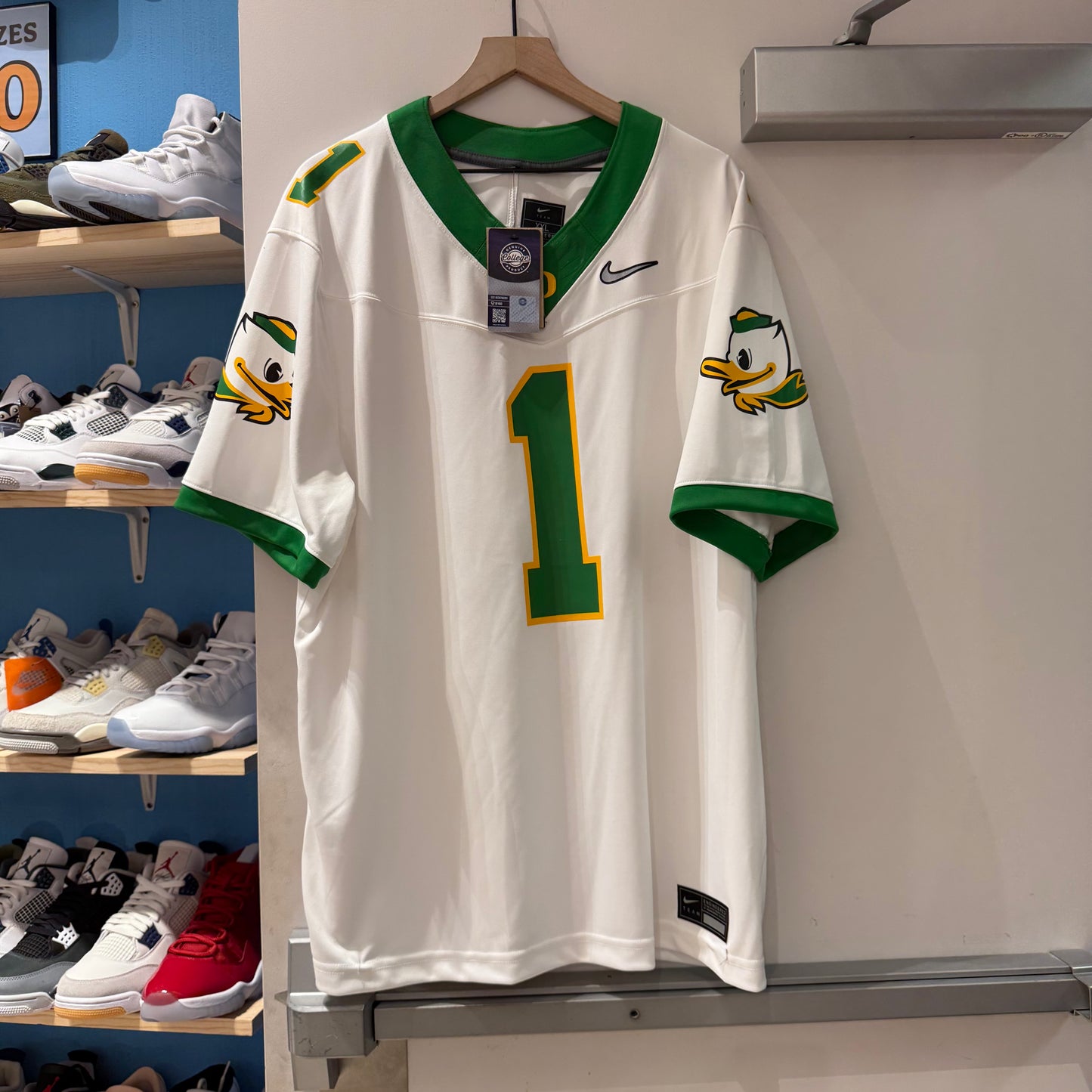 Oregon White/ Green Jersey #1 New