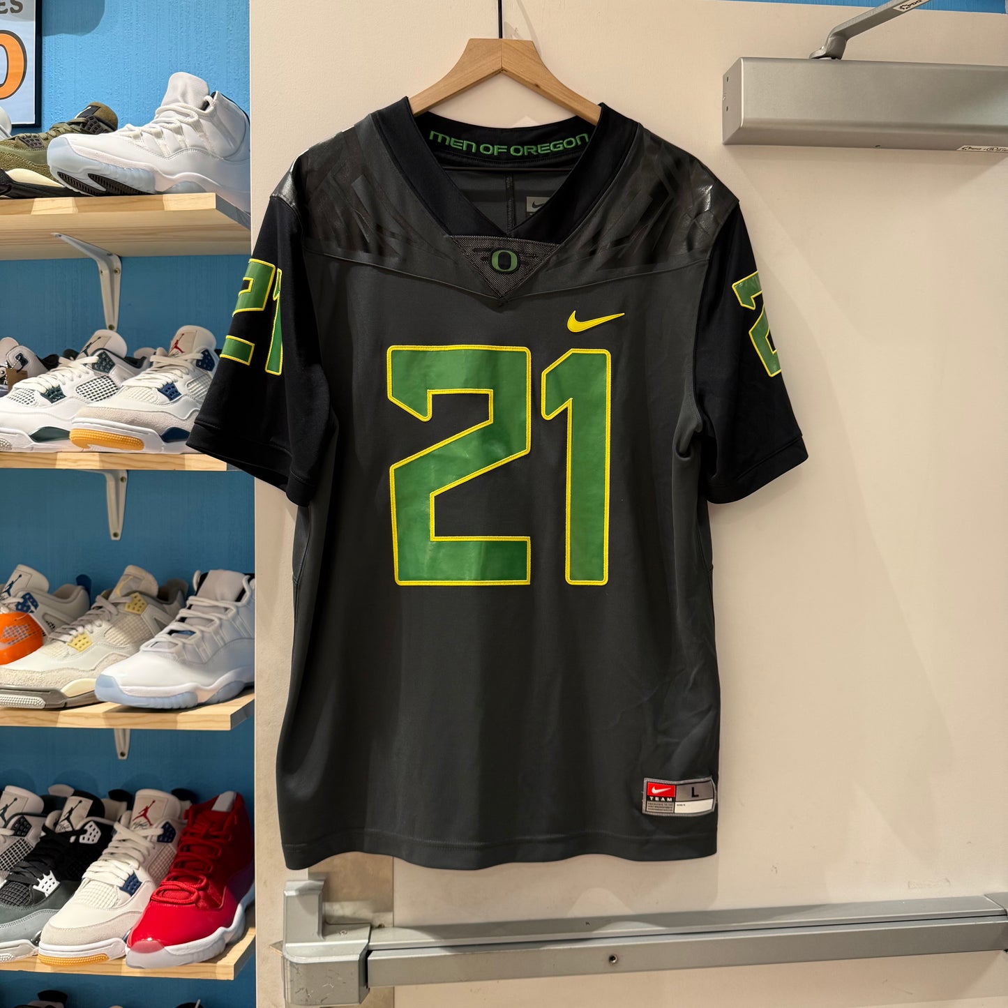 Oregon Black Stitched Jersey #21
