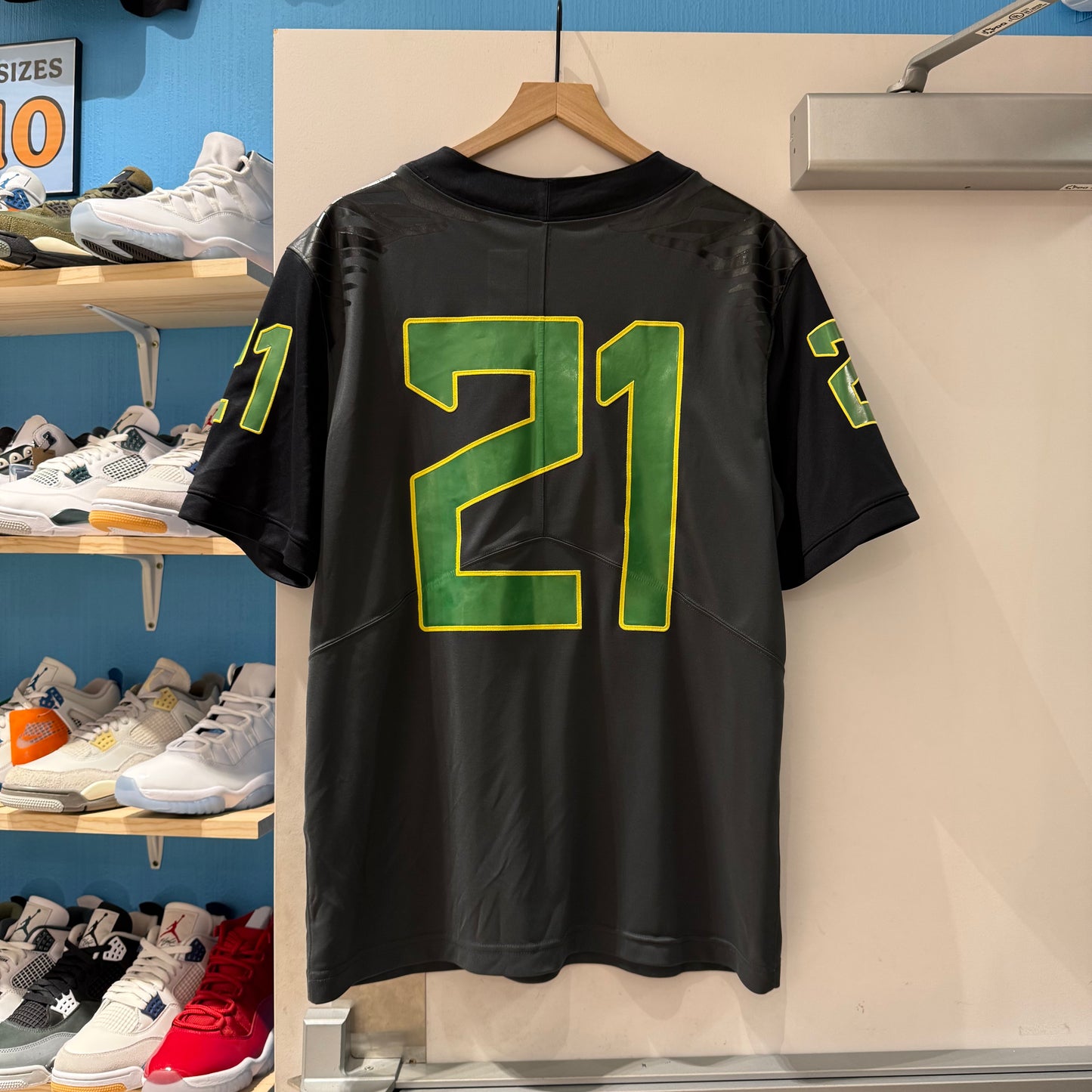 Oregon Black Stitched Jersey #21