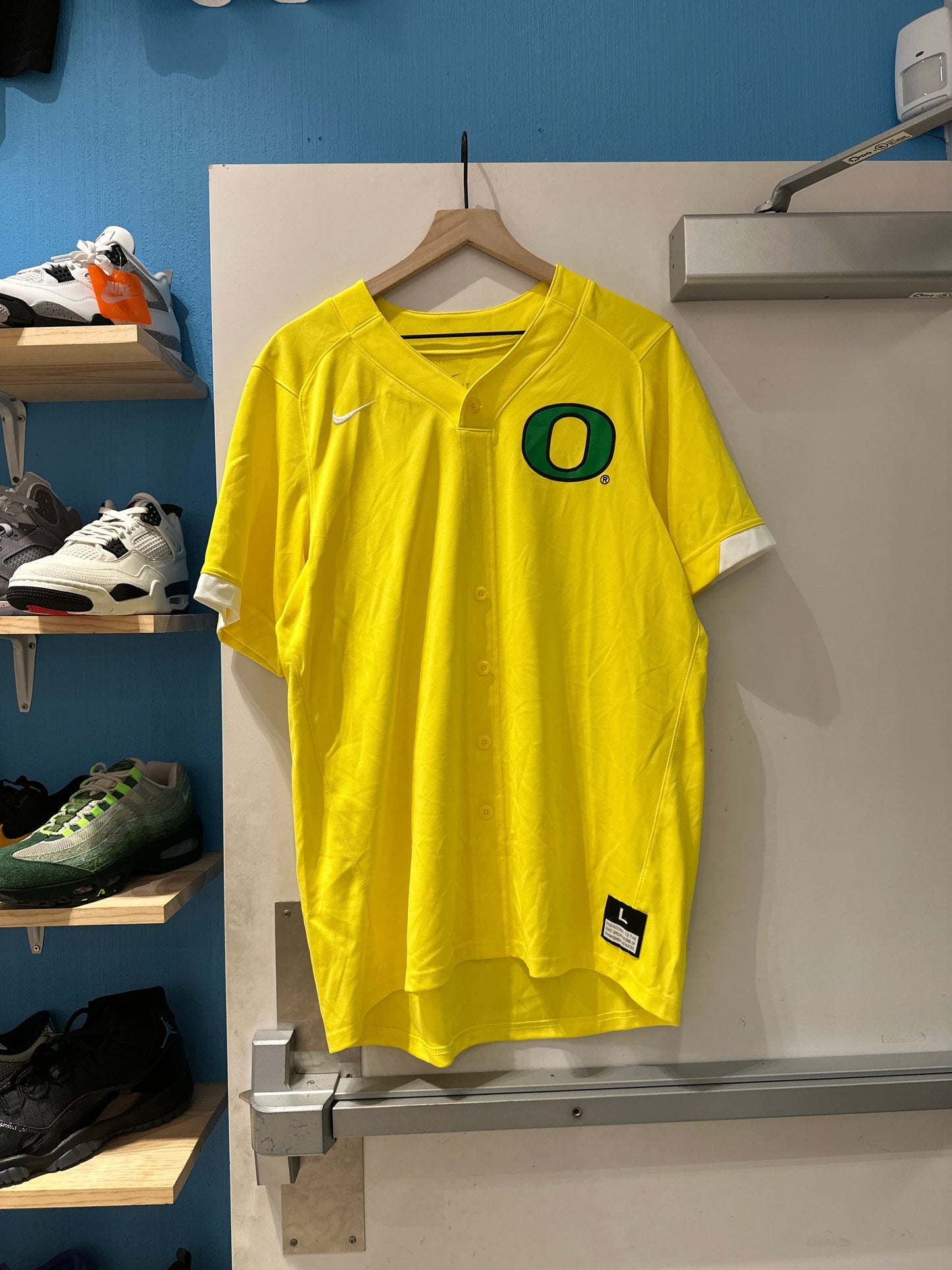 Oregon Yellow Baseball Jersey (L)