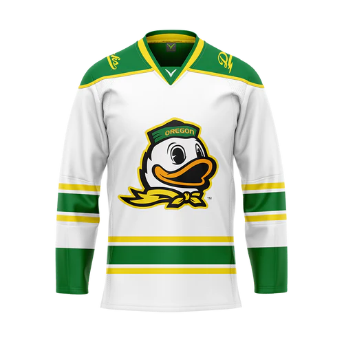 Oregon Ducks Hockey Jersey White