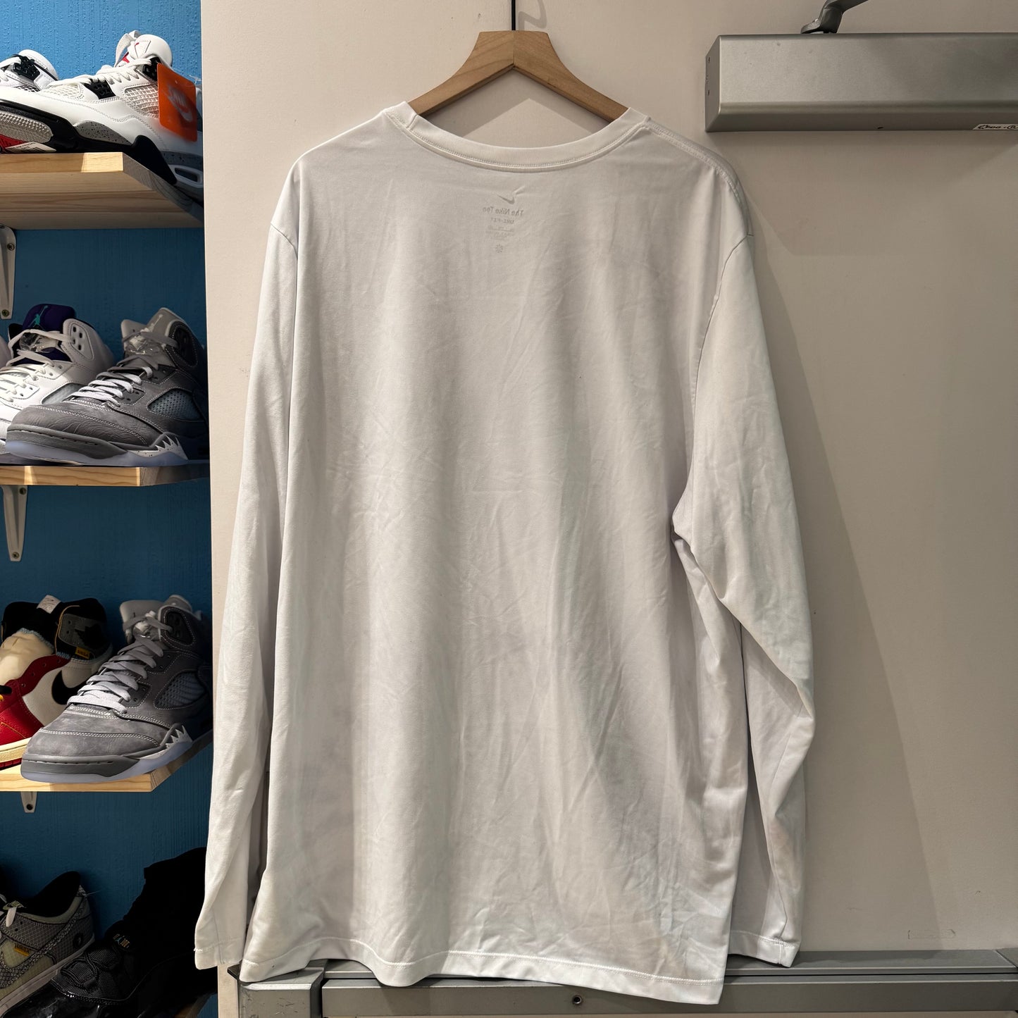 White UO Dri Fit Long Sleeve