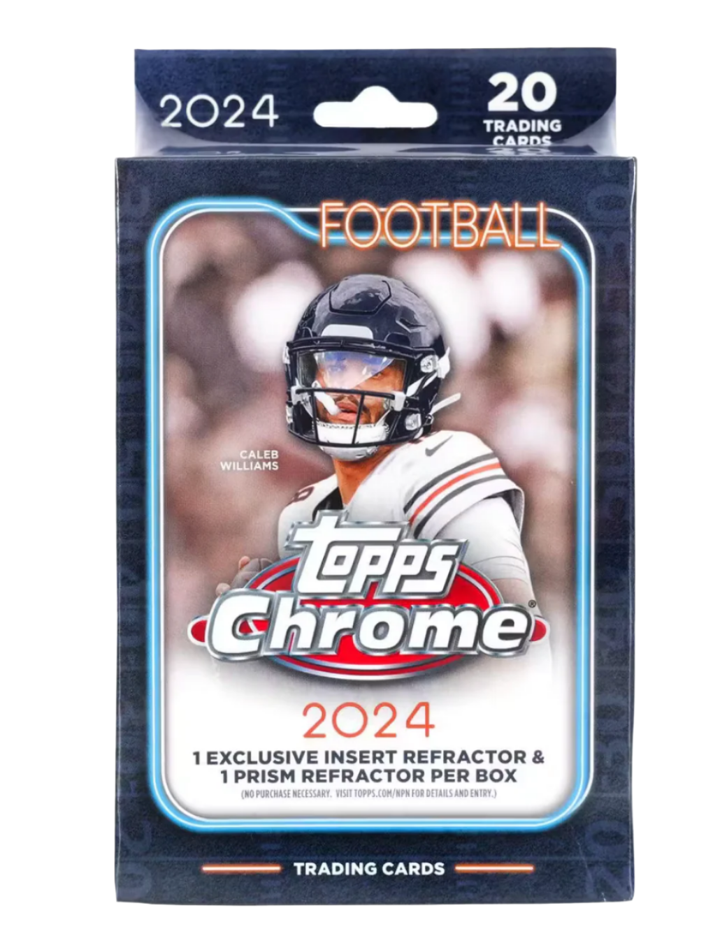 2024 Topps Chrome Football Cards Hanger Box
