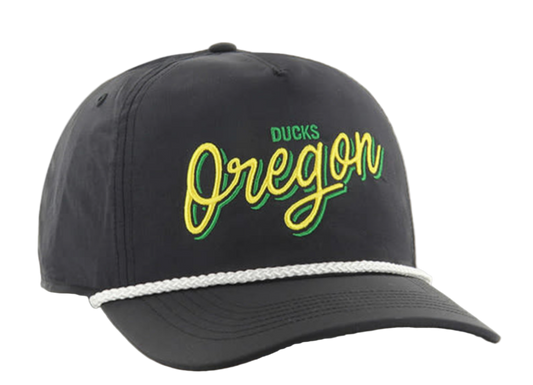 47' Oregon Black Rope Snapback Hat