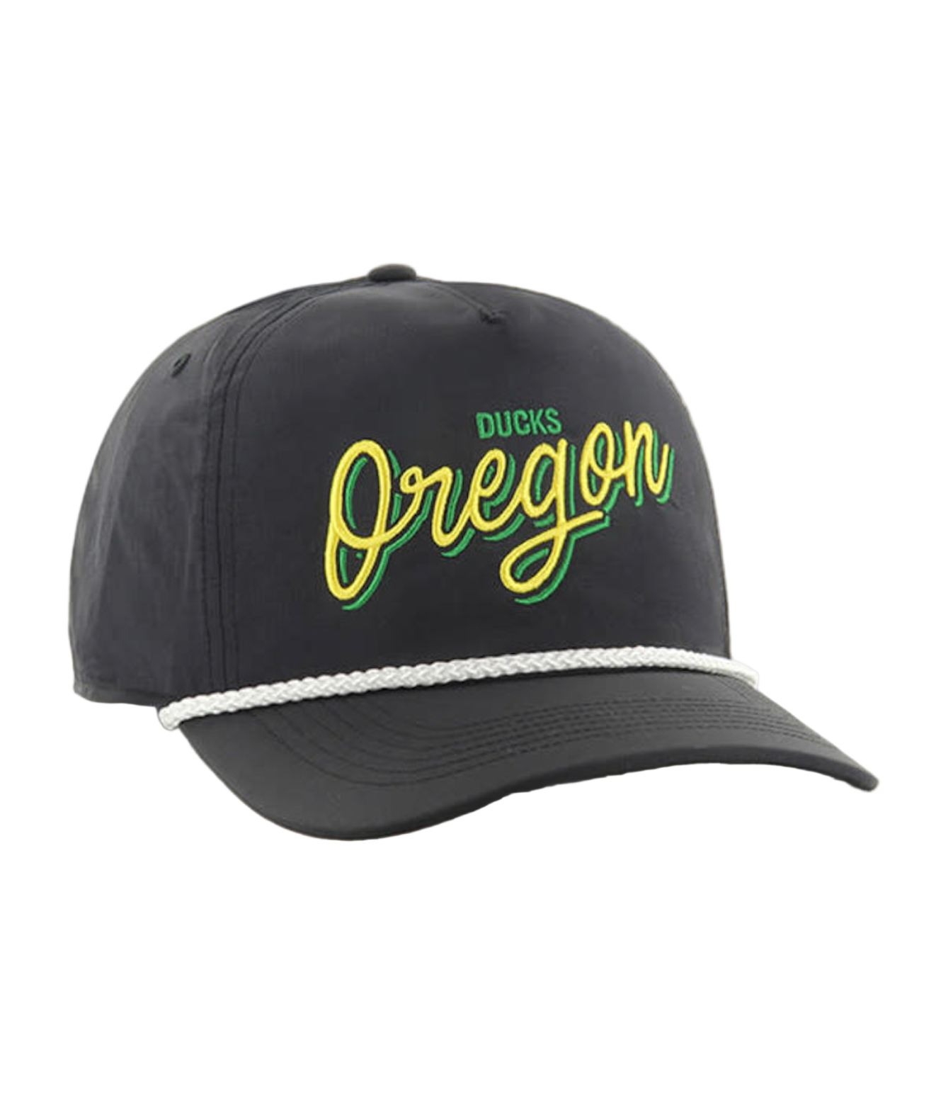 47' Oregon Black Rope Snapback Hat