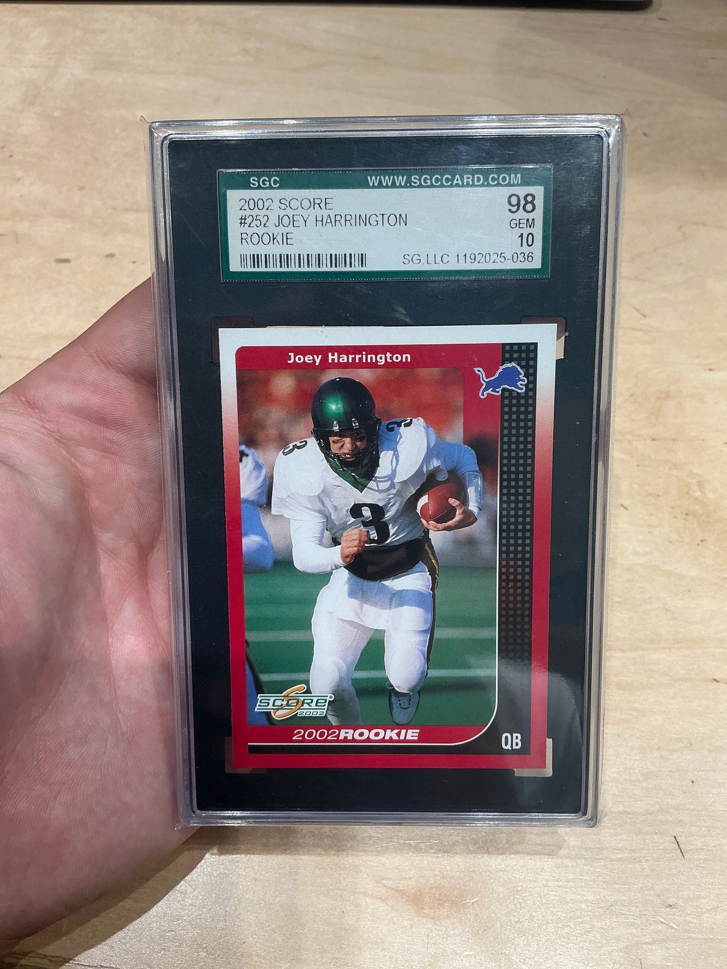Joe Harrington 2002 Rookie SGC 10
