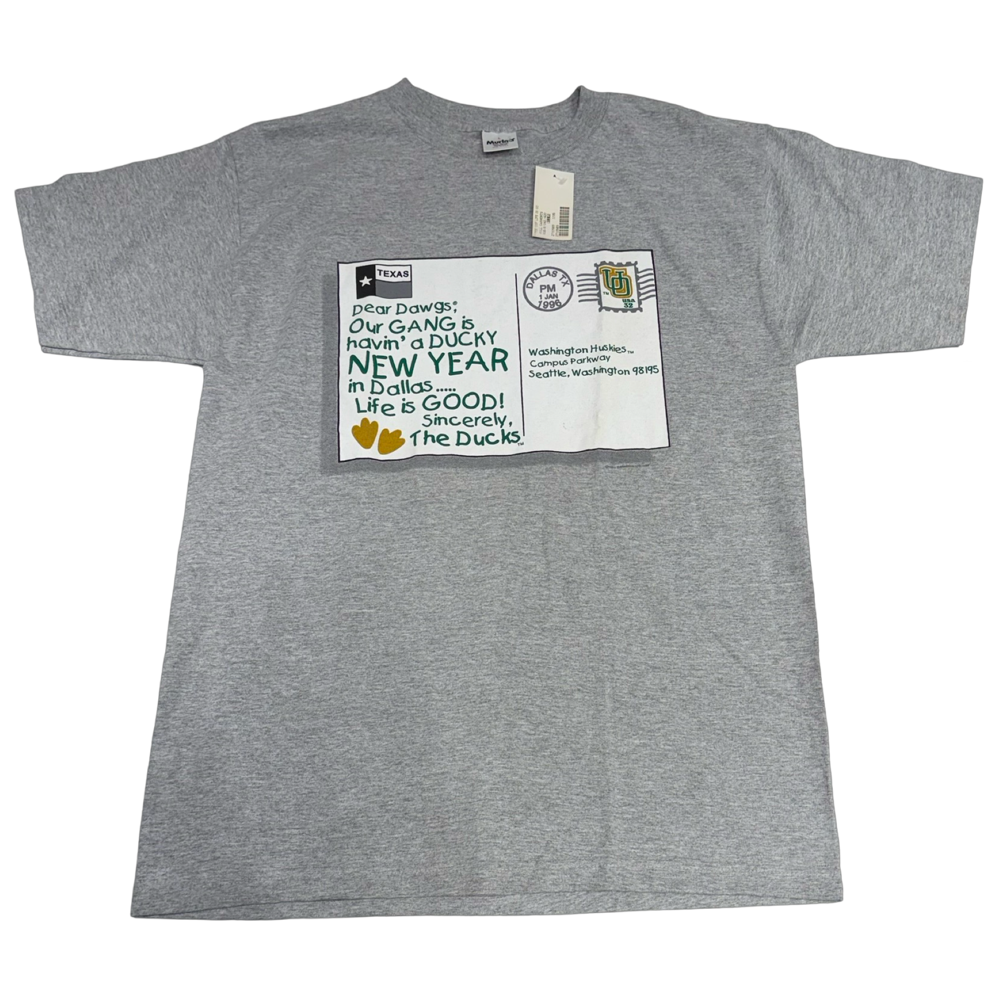 NWT '96 Oregon Ducks Cotton Bowl Tee
