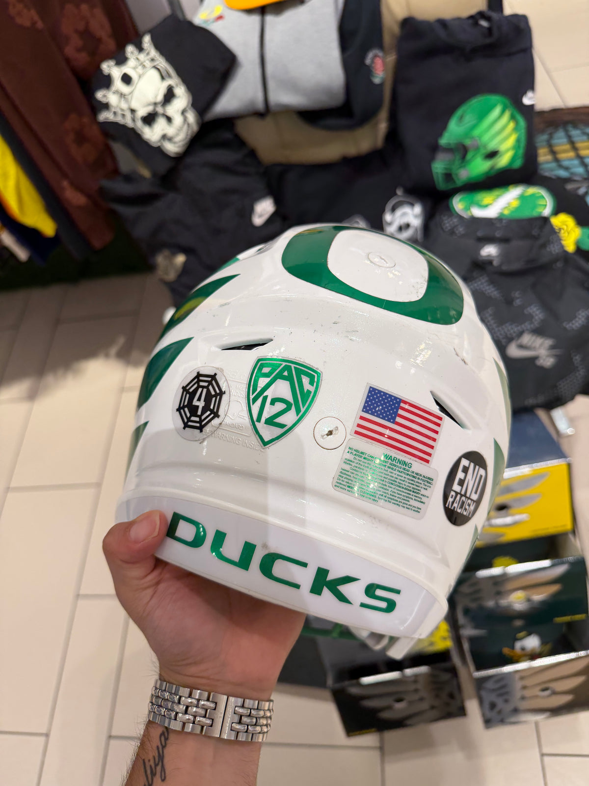 Oregon Game Worn / Team Issued Helmet