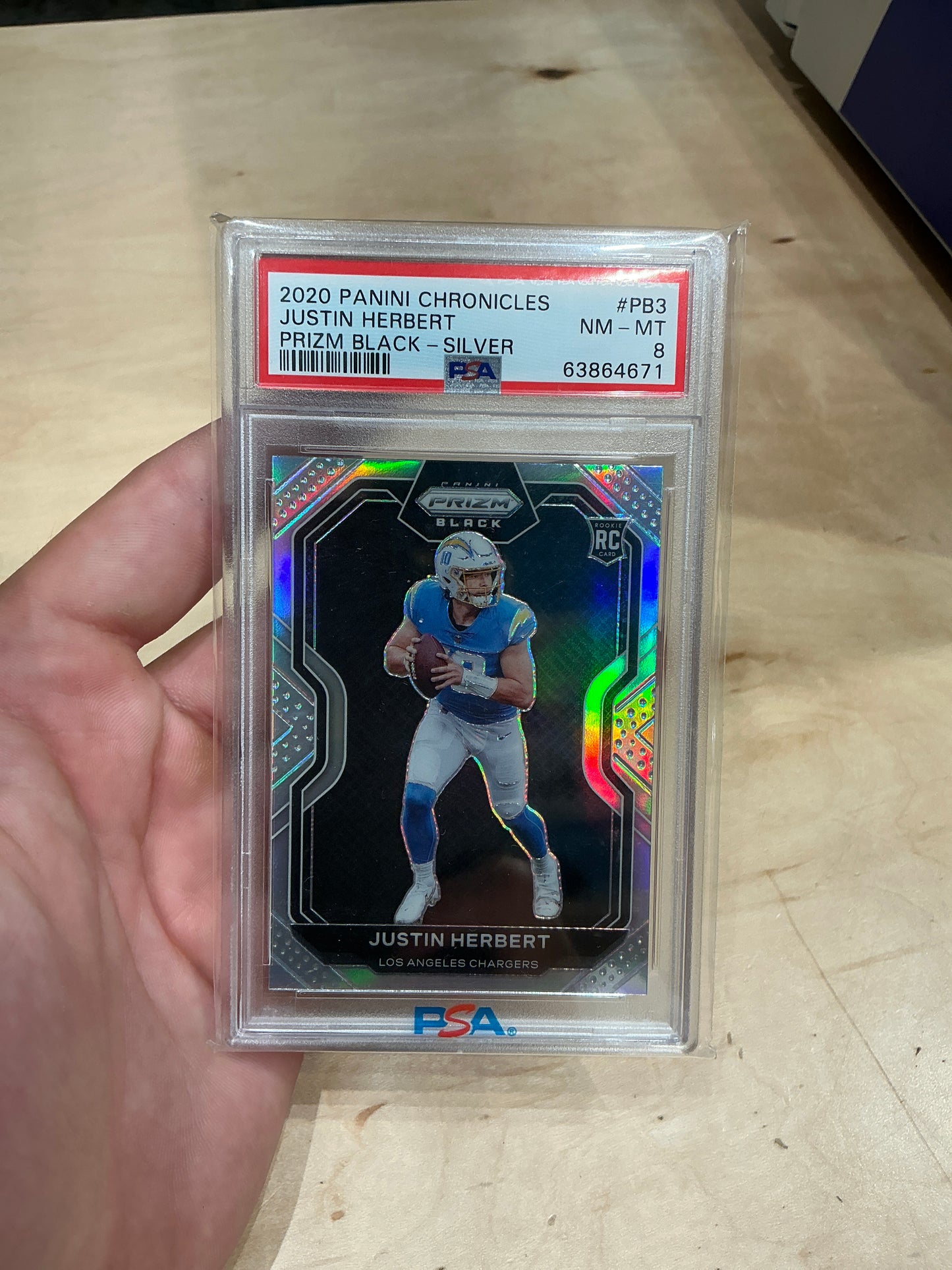 Justin Herbert PSA 8