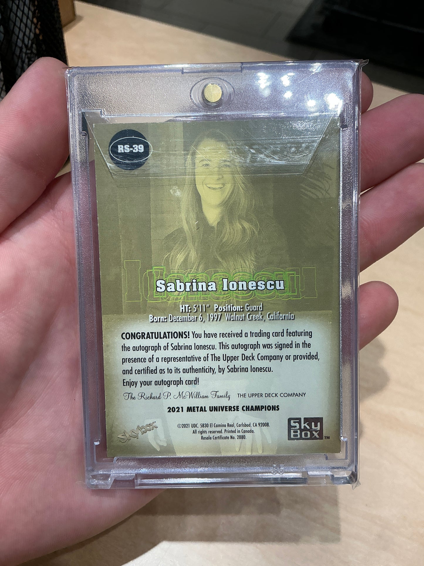 Sabrina Ionescu Auto