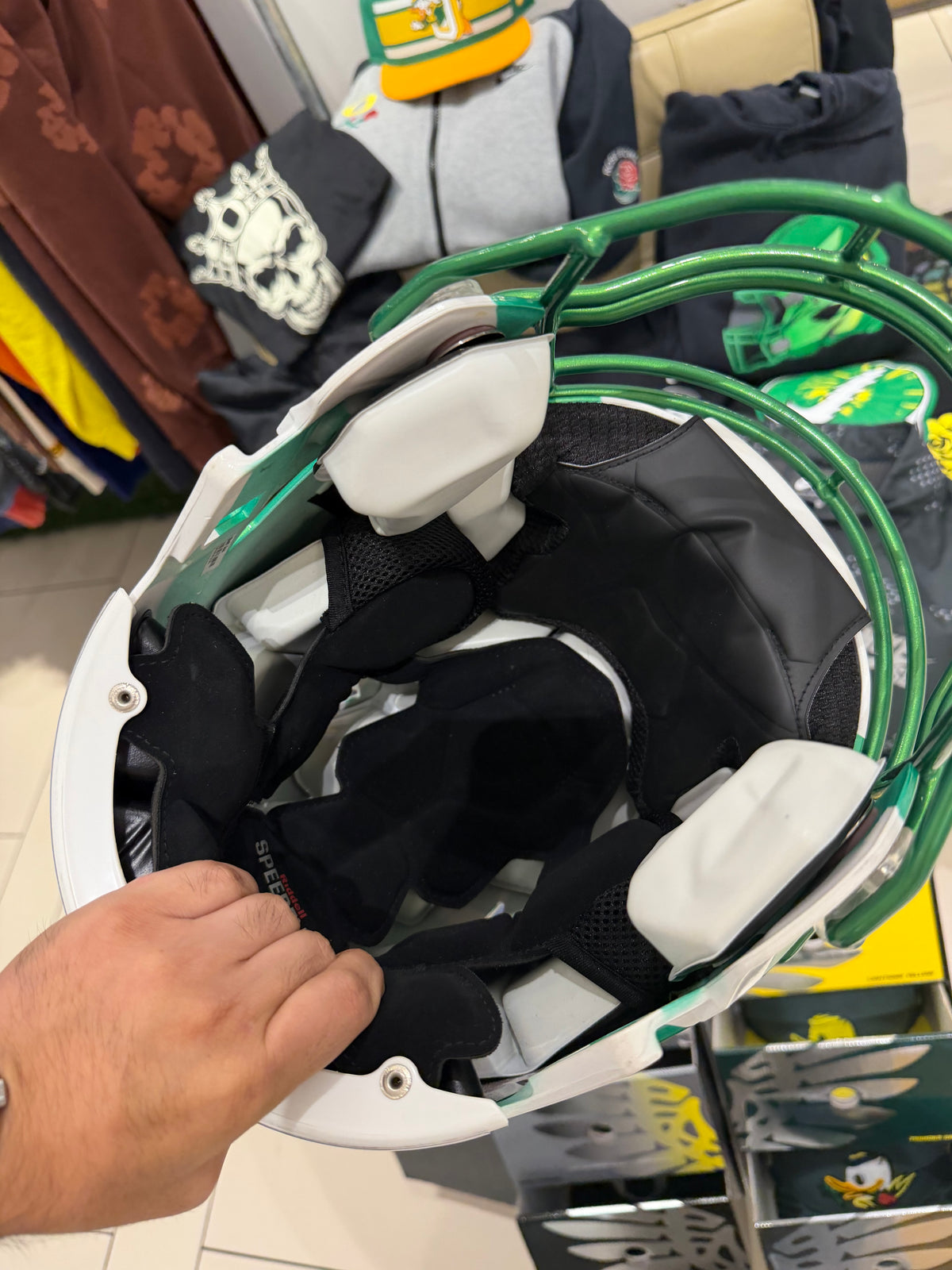Oregon Game Worn / Team Issued Helmet