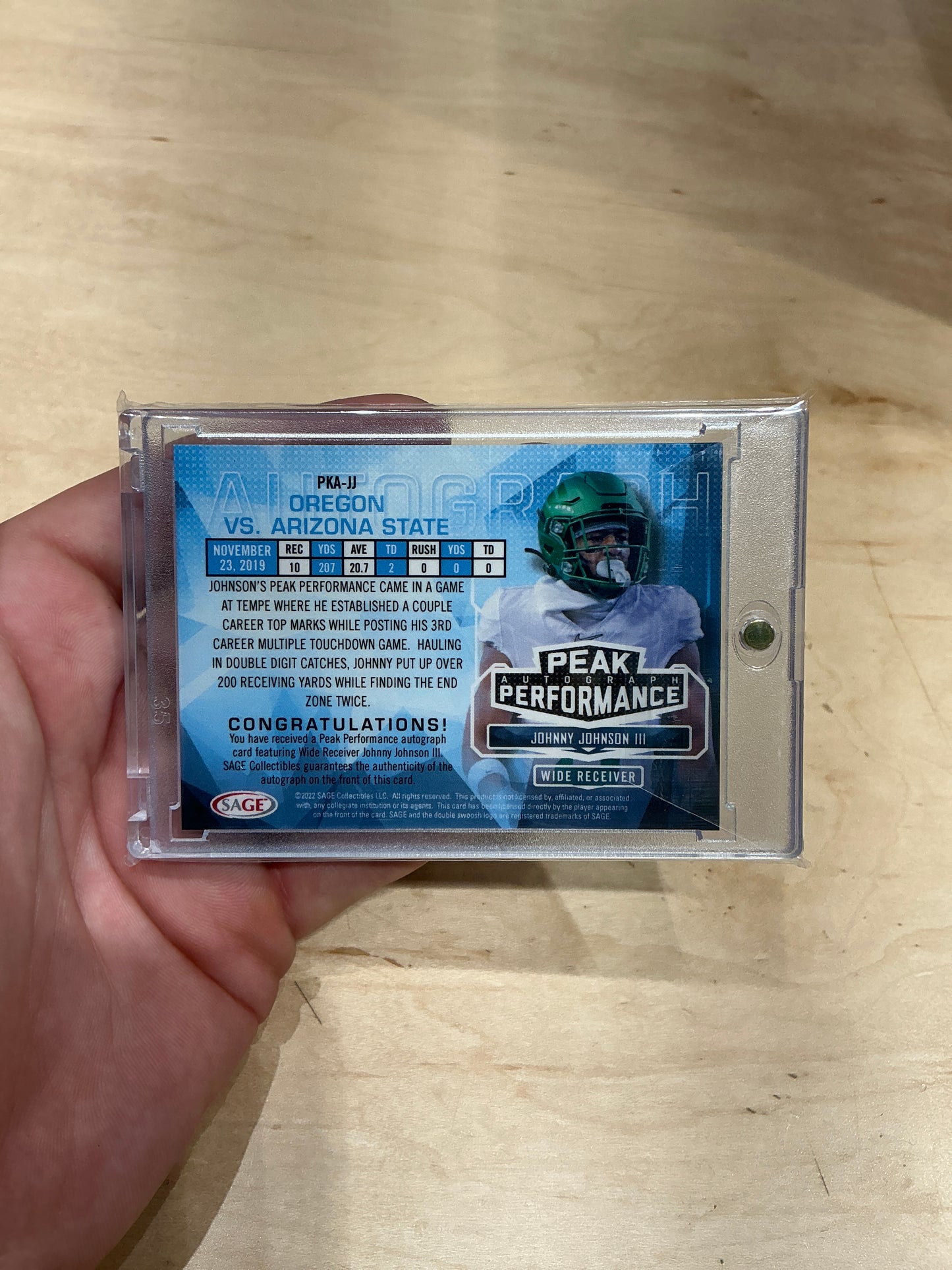 Johnny Johnson III Auto 7/10