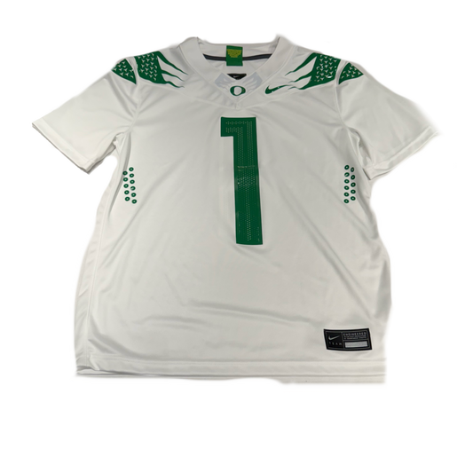 Oregon Ducks White Jersey #1