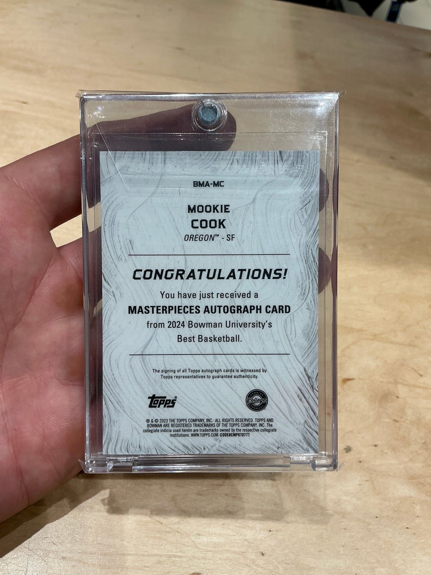 Mookie Cook Auto 5/50