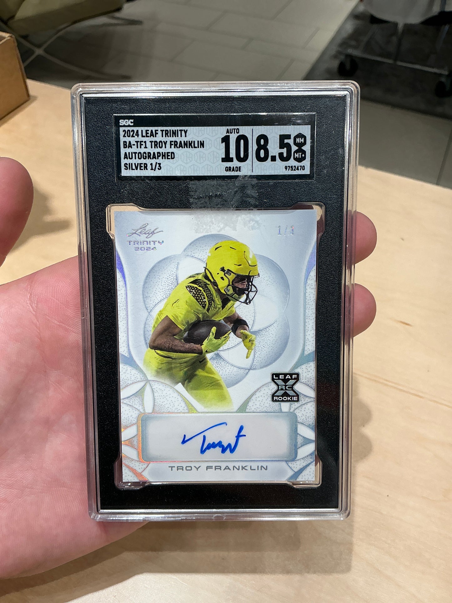 Troy Franklin Auto 1/3 SGC AUTO 10