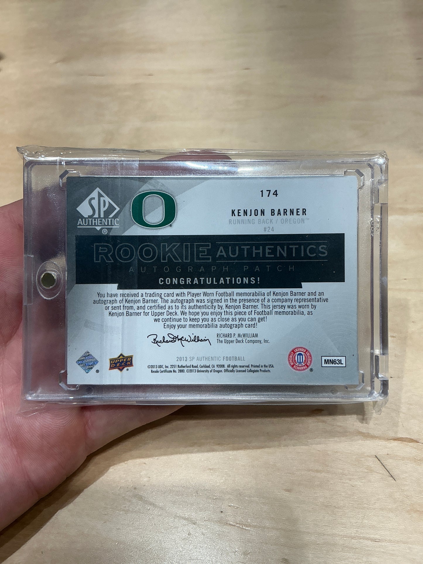 Kenjon Barner Auto 371/650