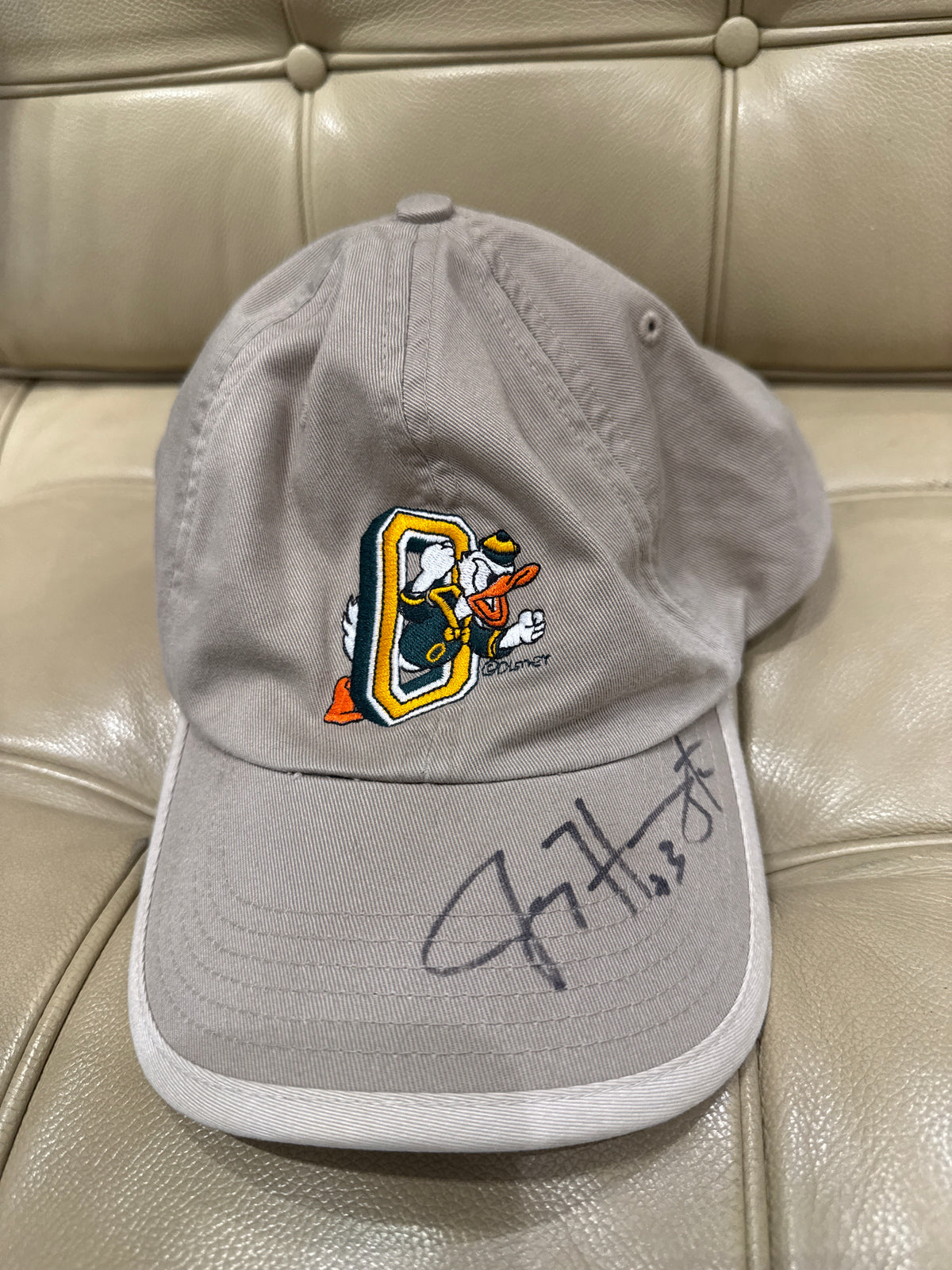 Joey Harrington Signed Donald Duck Cap
