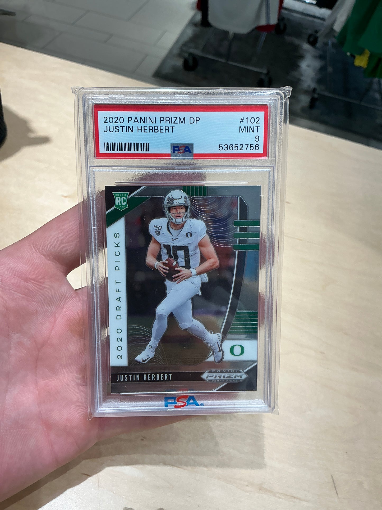 Justin Herbert Prizm PSA 9