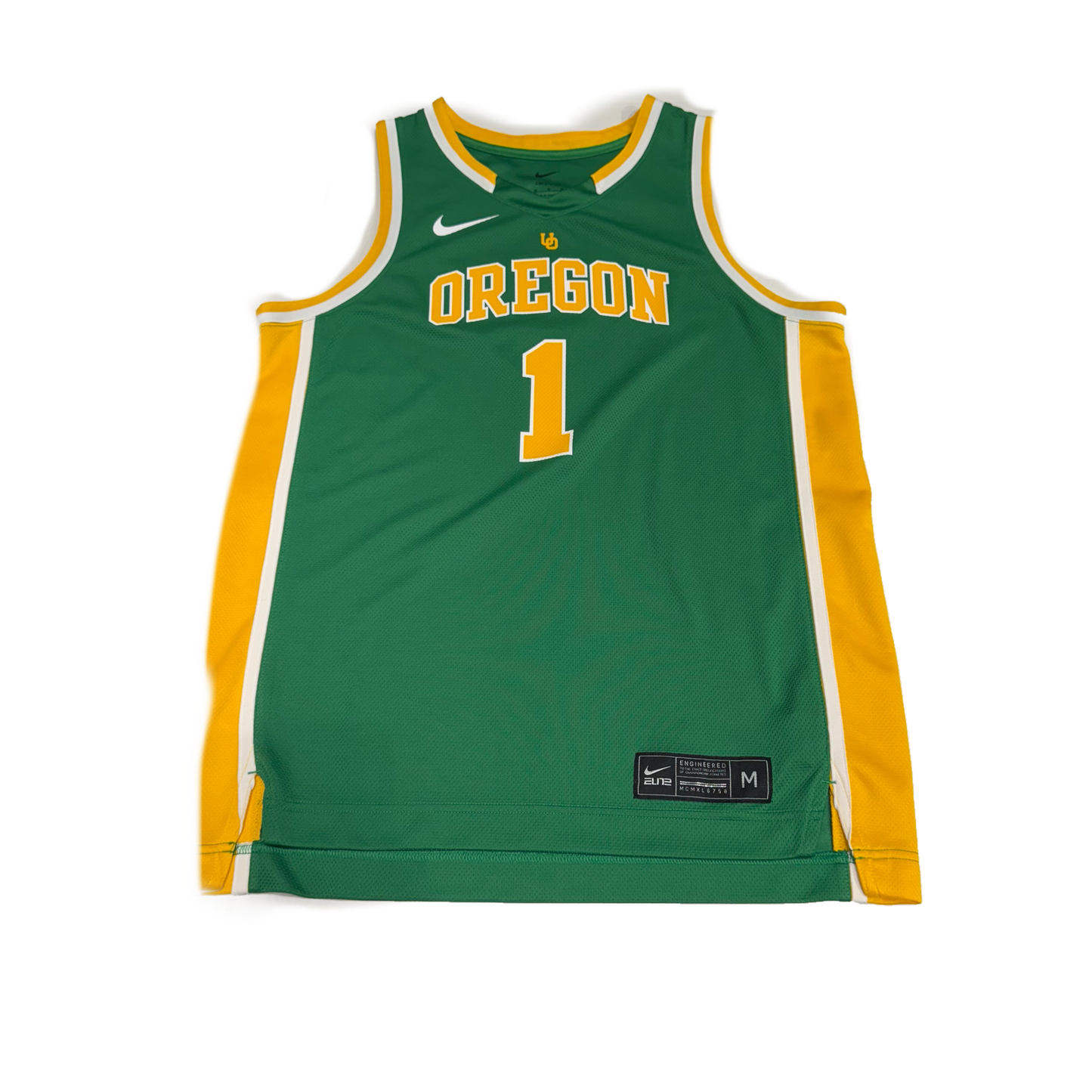 Oregon Ducks #1 Throwback Jersey Green