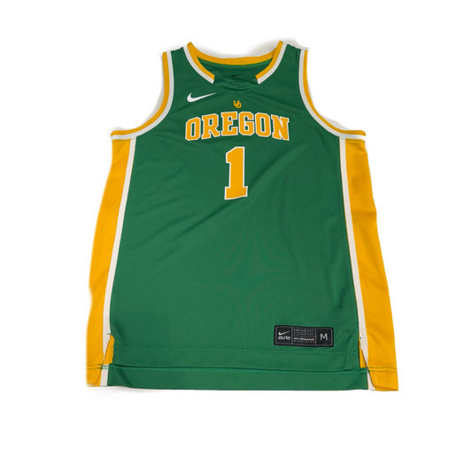 Oregon Ducks #1 Throwback Jersey Green