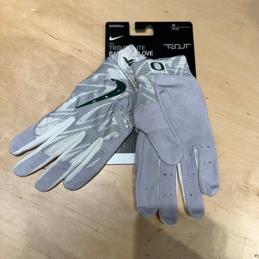 Oregon Gray Batting Gloves Team issued