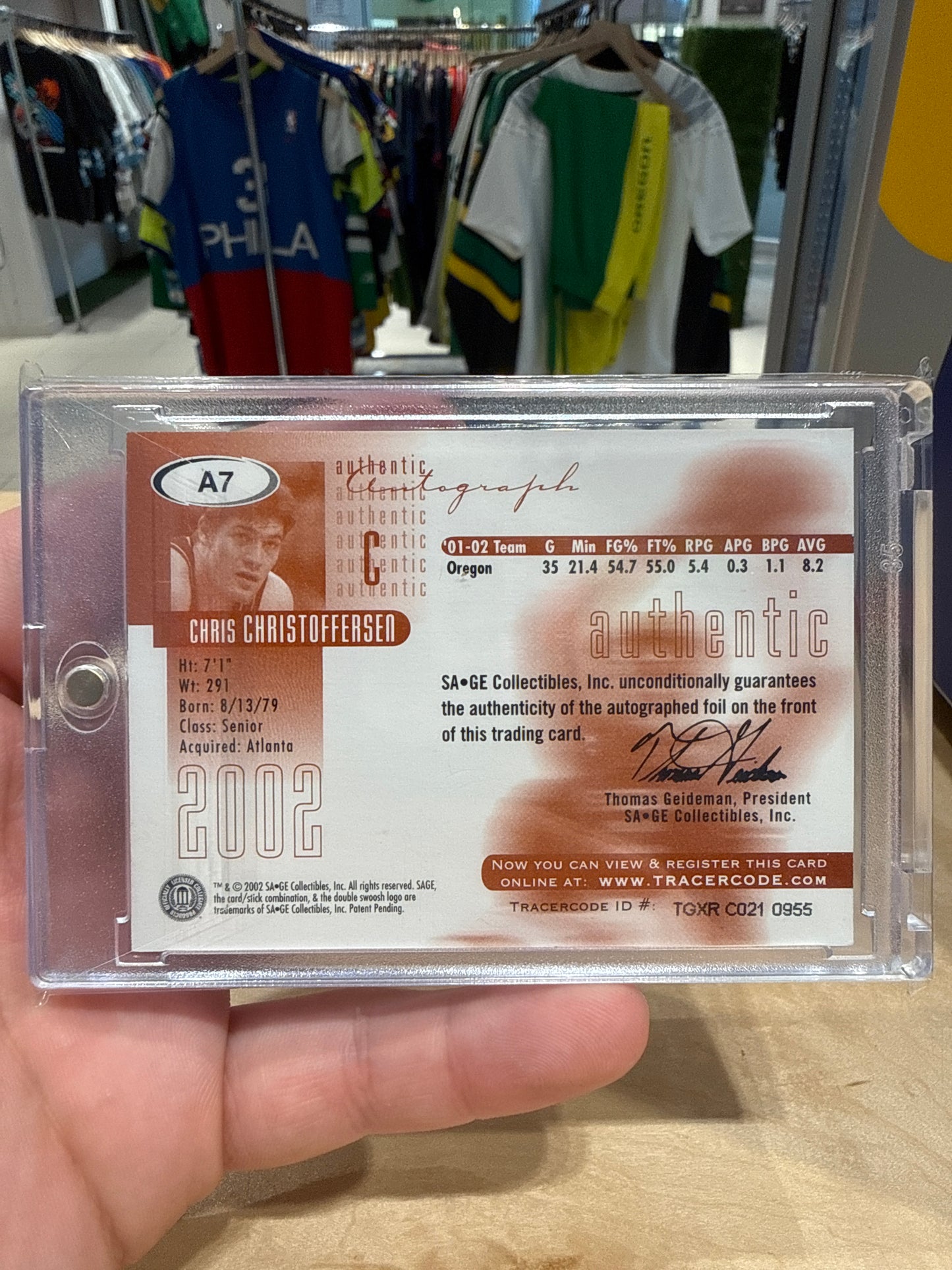 Chris Christofferson Auto 2/220