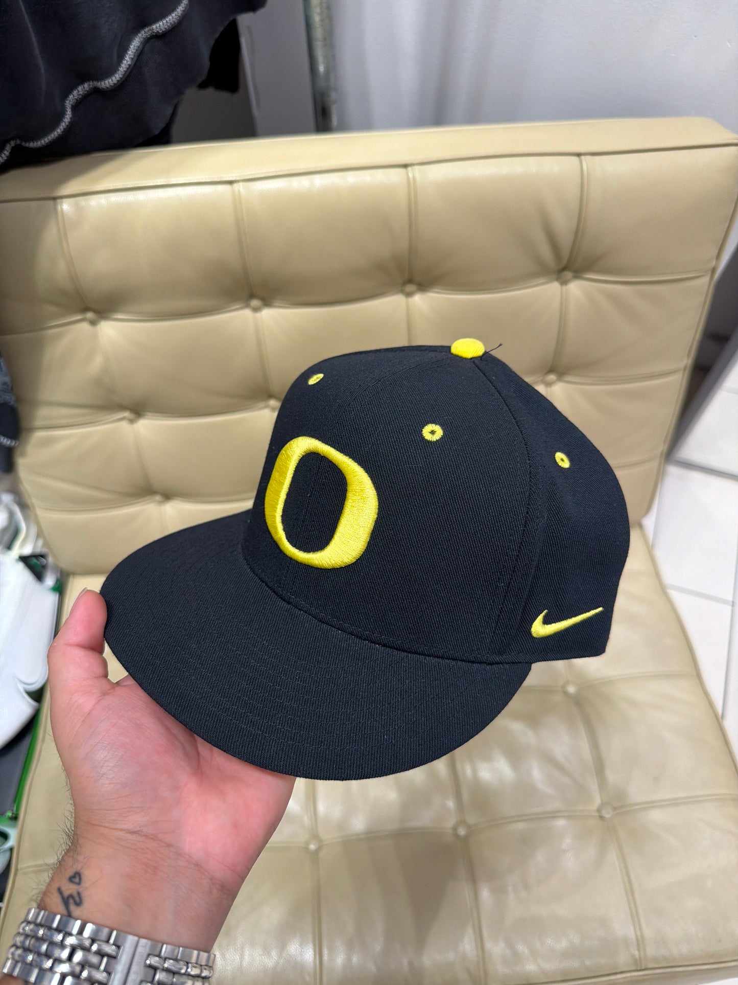 Oregon Baseball Team Issued/ Game Worn Fitted (7 3/8)