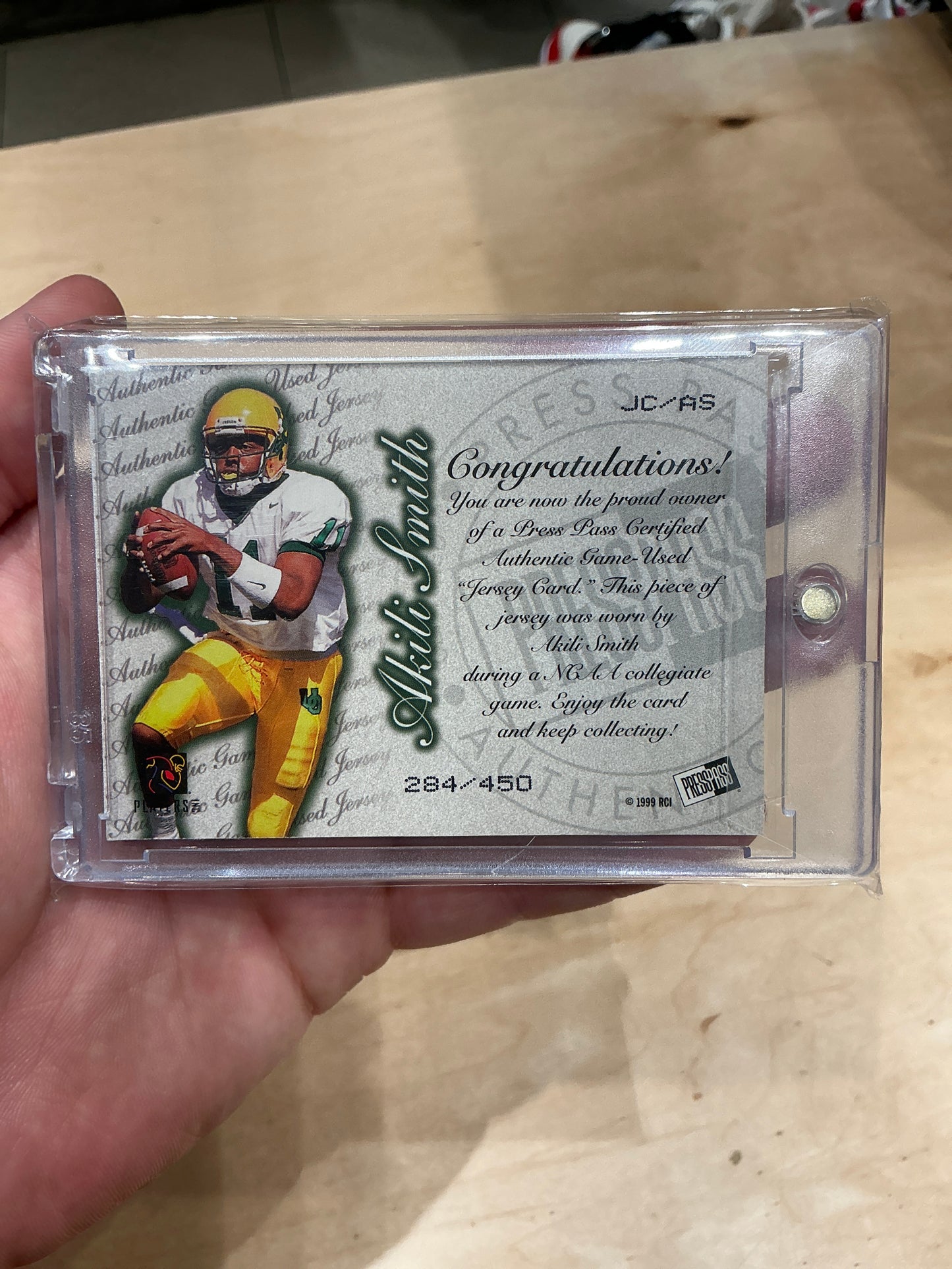 Akili Smith Jersey Card