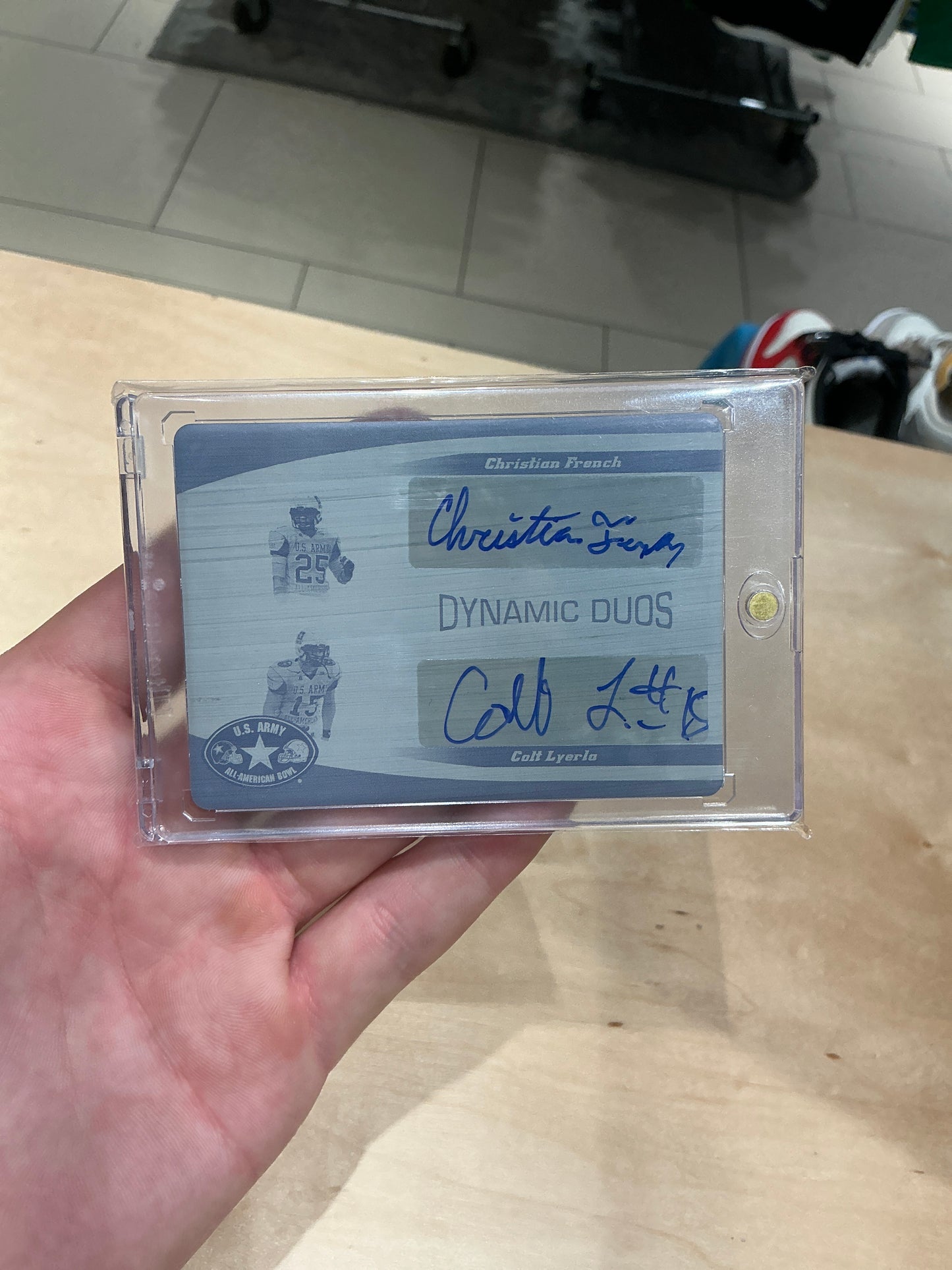 Christian French Colt Lyerla Dual Auto Print-used Plate