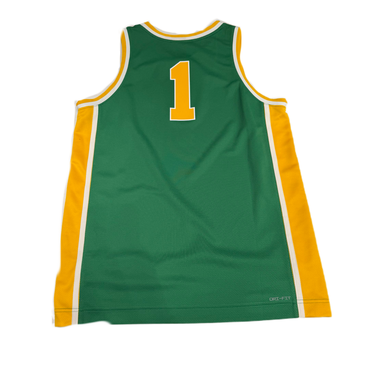 Oregon Ducks #1 Throwback Jersey Green