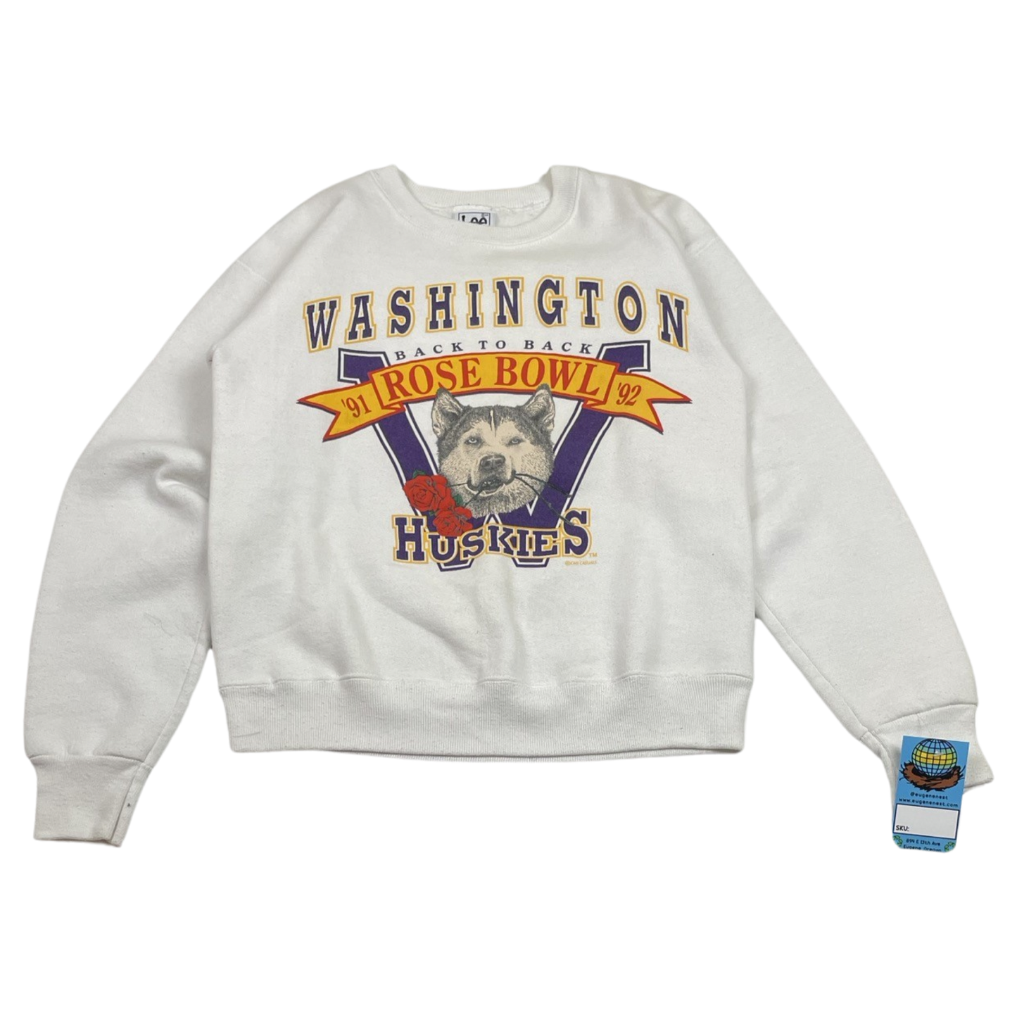 '90s Washington Huskies Rose Bowl Crewneck