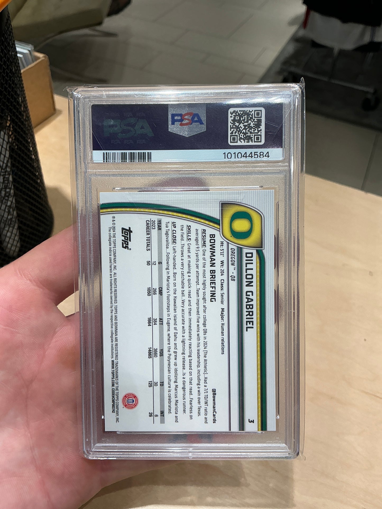 Dillon Gabriel PSA 10