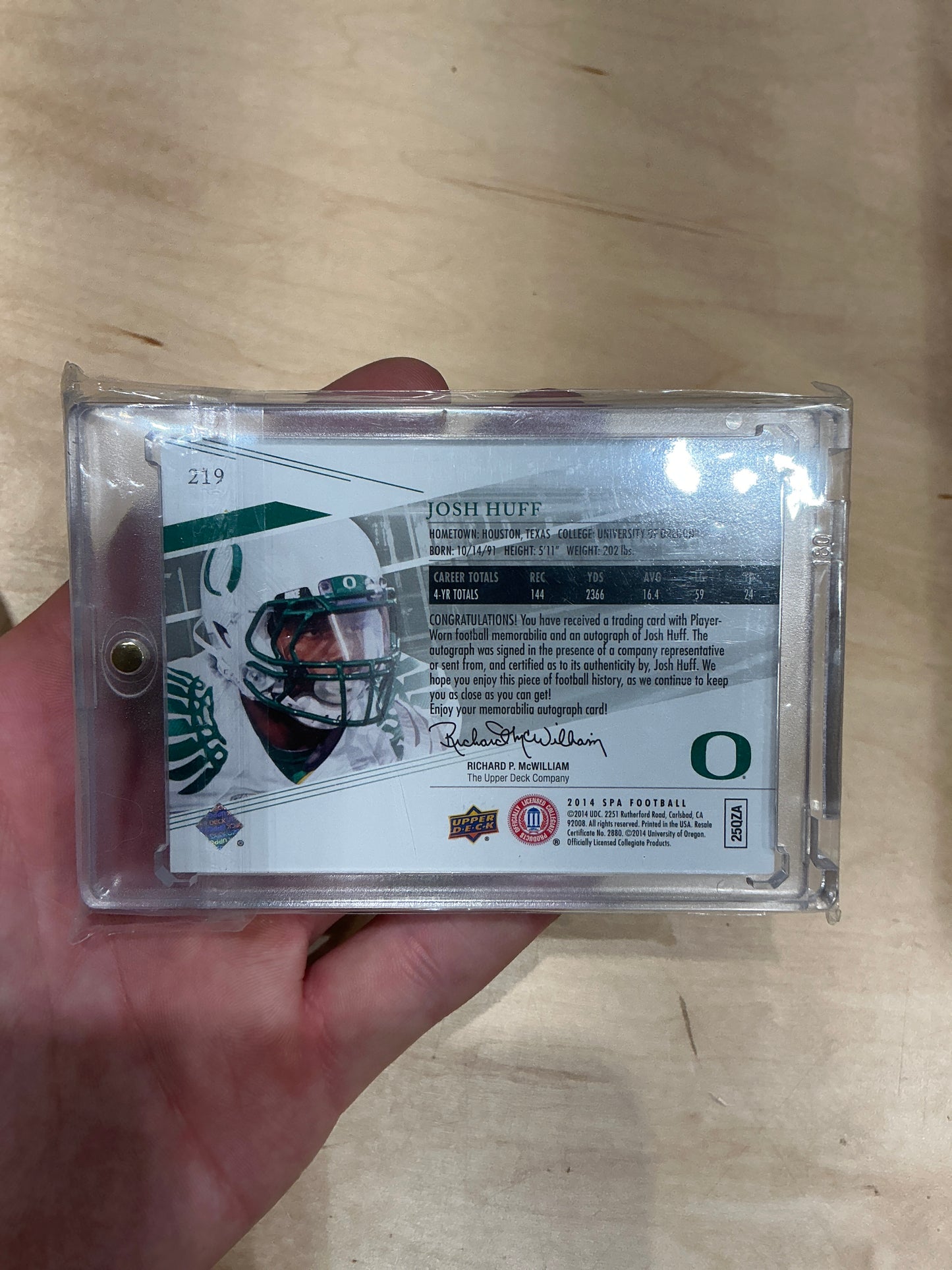 Josh Huff Rookie Patch Auto 174/550