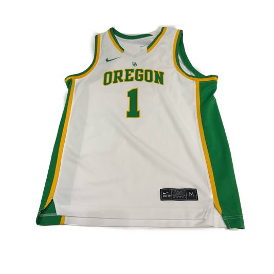 Oregon Ducks #1 Throwback Jersey White